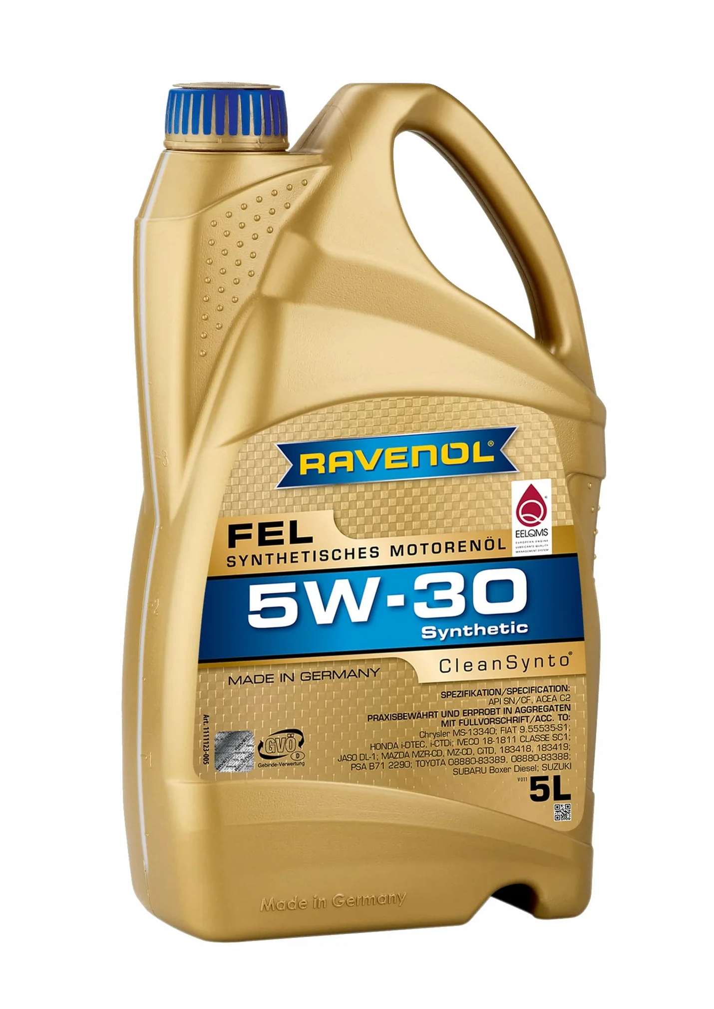Ravenol Fel SAE 5 W de 30/5 W30 Mid SAPS vollsynthetisches antifricción, DPF Adecuado, jaso DL – 1 (5 l)