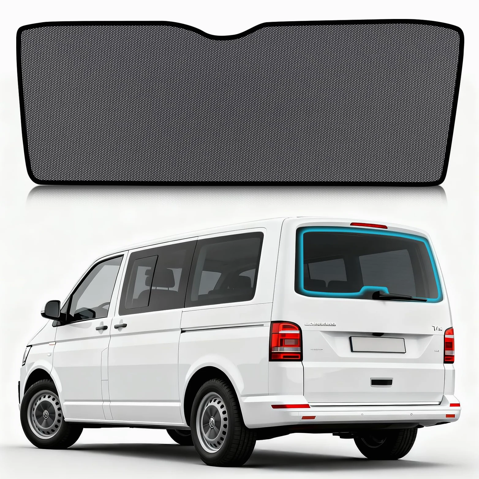 ZATOOTO Parasol Ventanas Traseras Coche para VW T6, Protección Solar, Antirrayos UV, Apto para Niños, Plegable