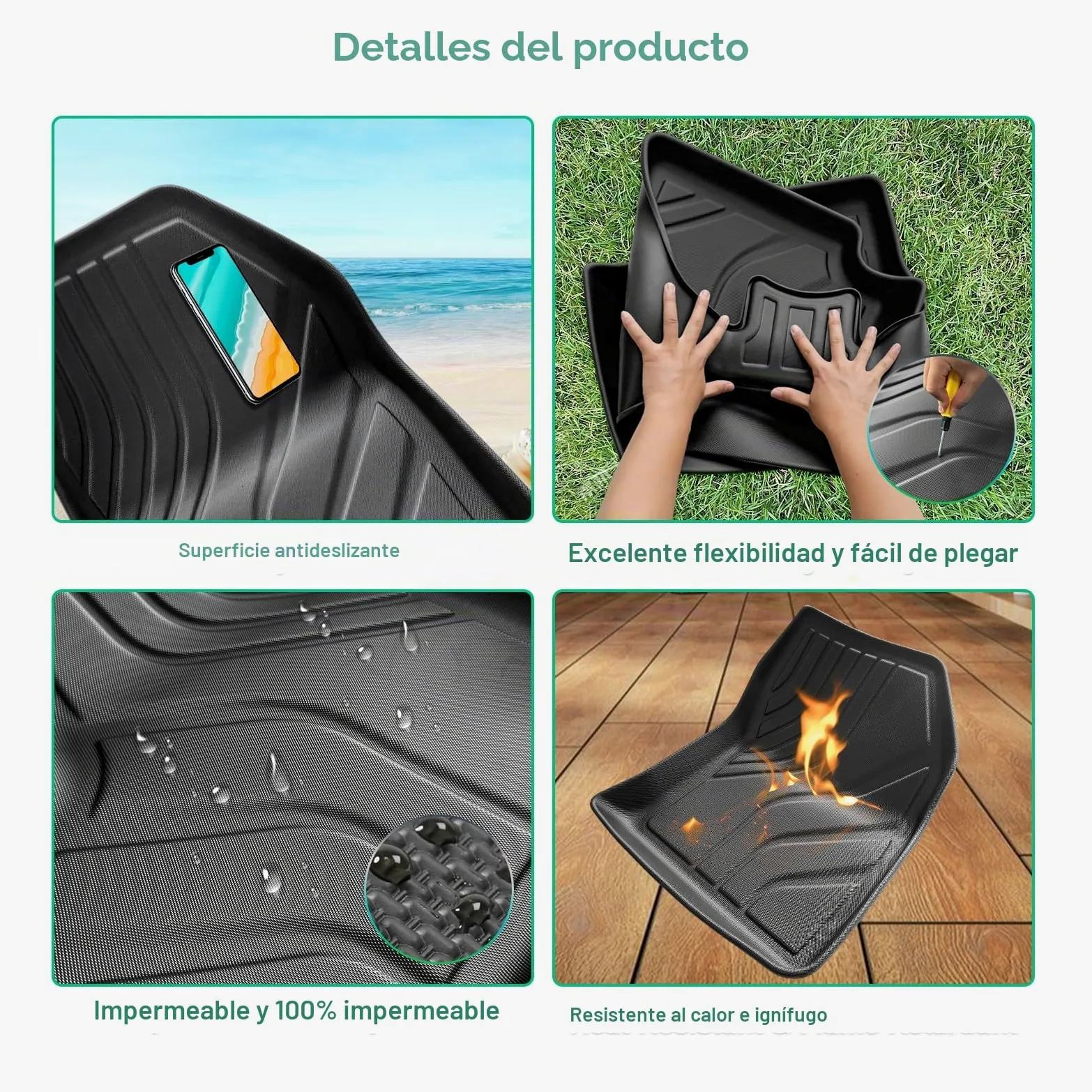 GAFAT Compatible con Opel Mokka-e EV Eléctrico 2021-2024 2025 Alfombrillas Delanteras, Mokka-e Alfombrillas Goma TPE para Todo Tipo de Clima, Originales Escaneo 3D Borde Alto 5-7 CM [No para gasolin]