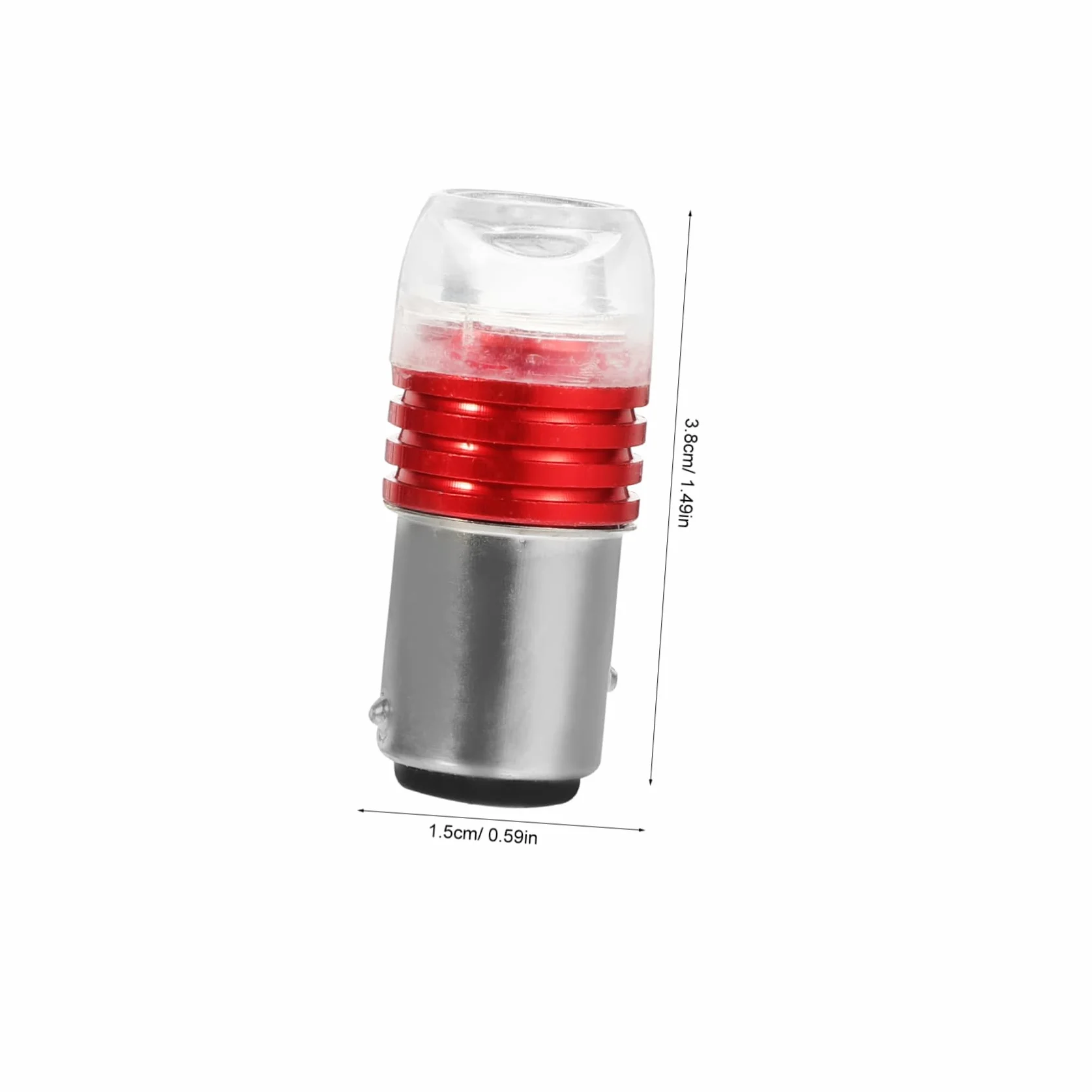 Bombillas LED Traseras Rojas para Motocicleta Eléctrica 12v 3w, Aleación de Aluminio y Vidrio, Excelente Visibilidad y Rendimiento Fiable, Paquete de 2 Unidades