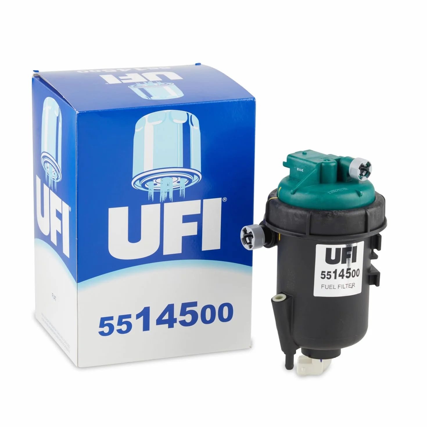 UFI Filters, Filtro Gasoil 55.145.00, Filtro de Combustible Diésel de Recambio, Apto para Turismos, Apto para Modelos Fiat