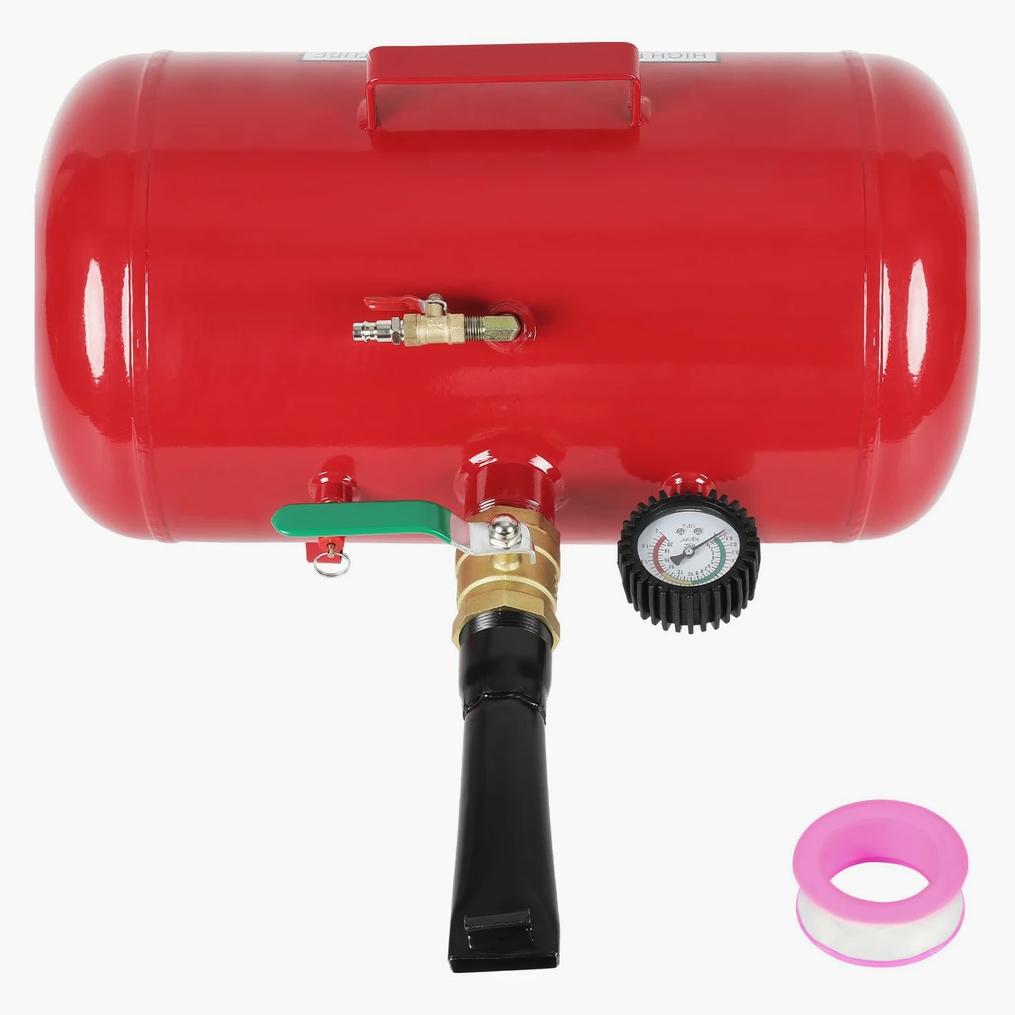 Neumáticos Booster de 40 l, depósito de aire con manómetro, Bead Seater para neumáticos sin cámara, presión de trabajo de 6-8 bar, máx. 10 bar, inflador de neumáticos y ayuda de montaje