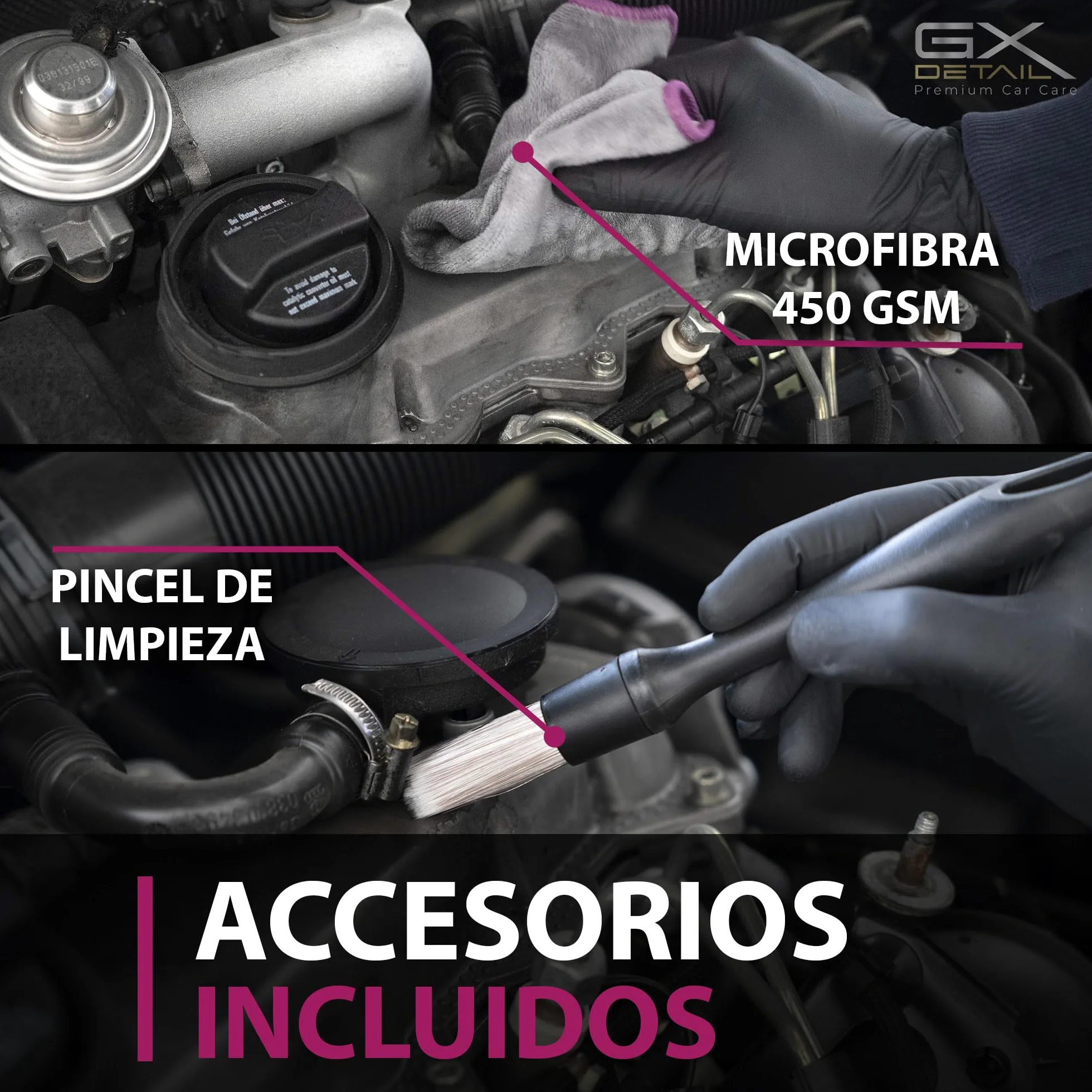 GxDetail Limpia Motores Premium para Coche 5 Litros – Desengrasante Potente y Seguro – Elimina Grasa, Aceite y Suciedad – Protección y Brillo Profesional – Fácil Aplicación.
