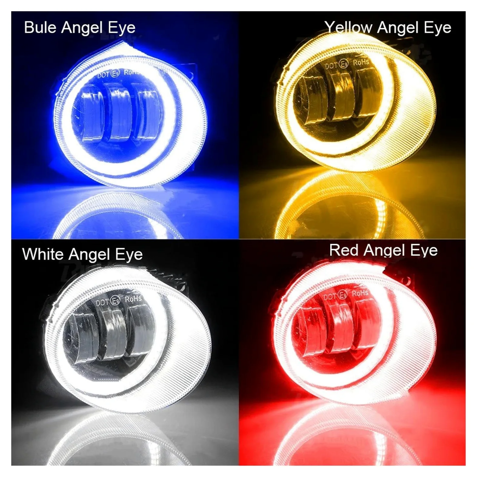 Antiniebla Delantero Para VW Para Scirocco 3/III 2008-2014 Canbus Conjunto Lámpara Circulación Diurna Antiniebla Delantera 2 X Luz LED Ojo Ángel DRL(Blanco)