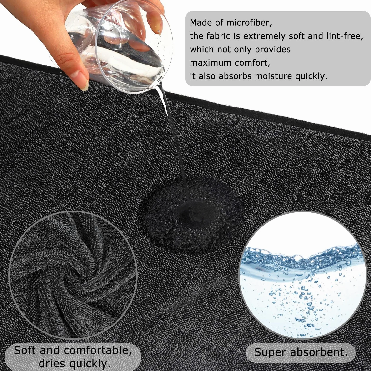 12 Piezas Toalla Secado Coche - 60 cm x 40 cm Paño Microfibra Coche, No Suelta Pelusa, Súper Absorbente - Bayetas Microfibra para Limpieza Coche, Detallar, Pulir, Limpiar y Lava