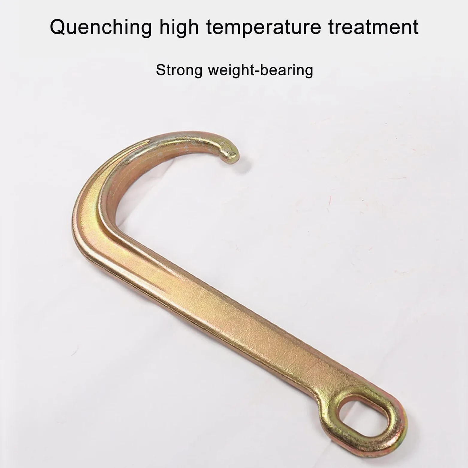 Gancho de vástago largo para avería de coche, gancho de remolque J para recuperación de Wrecker, gancho de cadena de remolque galvanizado resistente