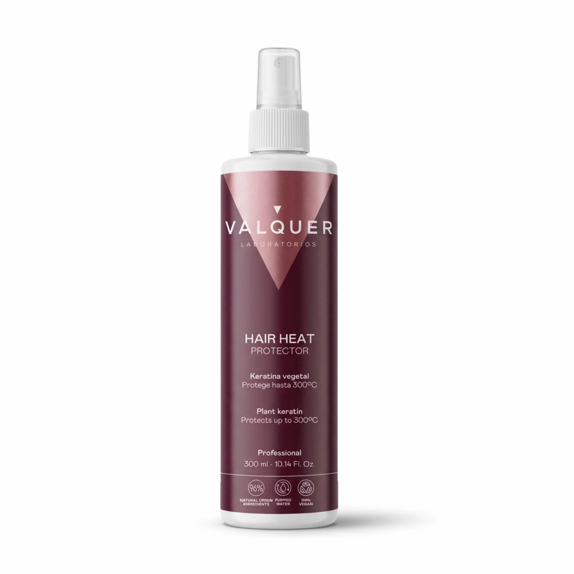 VALQUER Protector Térmico Capilar en Spray 300 ml Protege del Calor Keratina Vegano