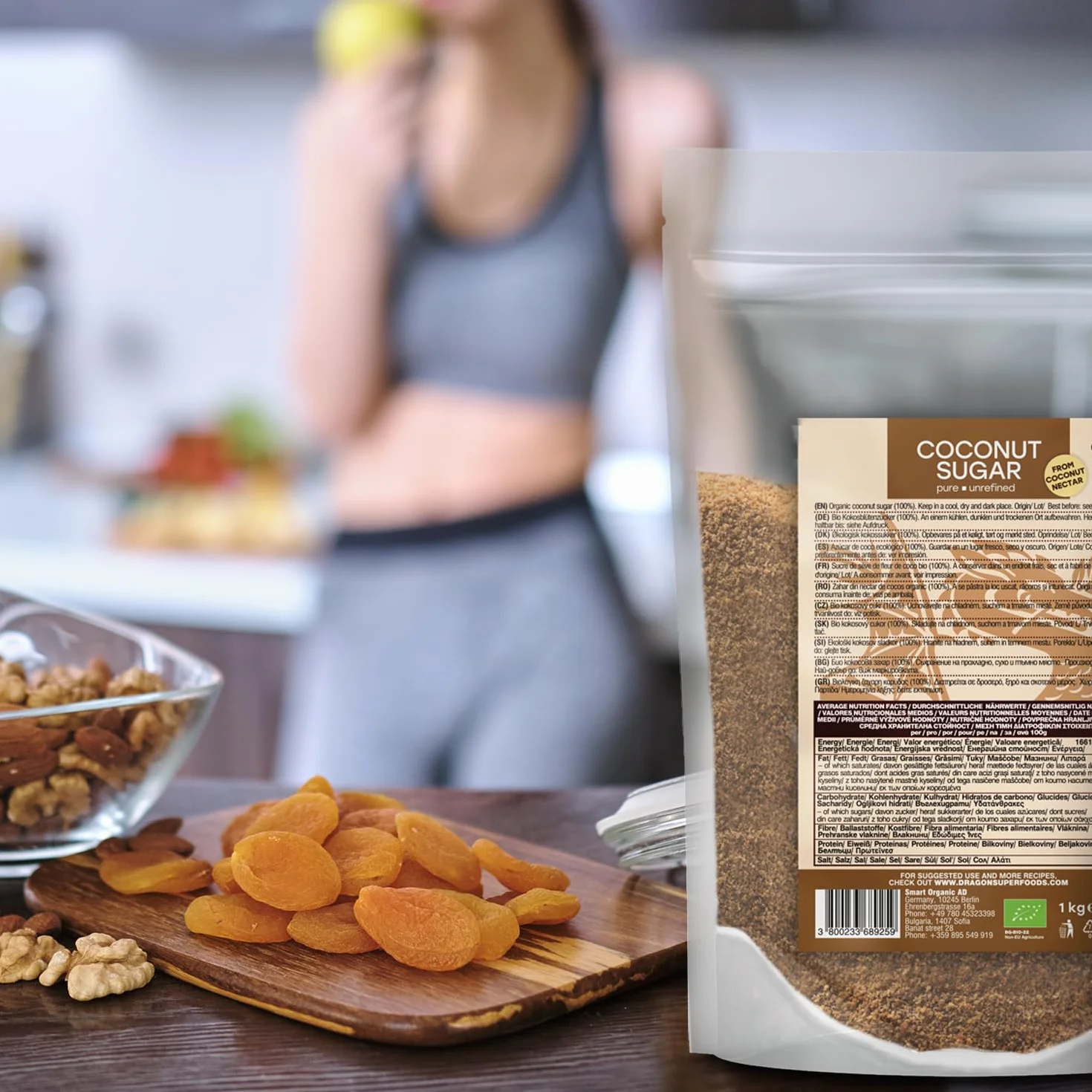 Dragon Superfoods Azúcar de Coco Orgánico Bio Vegano Sin Gluten 1kg
