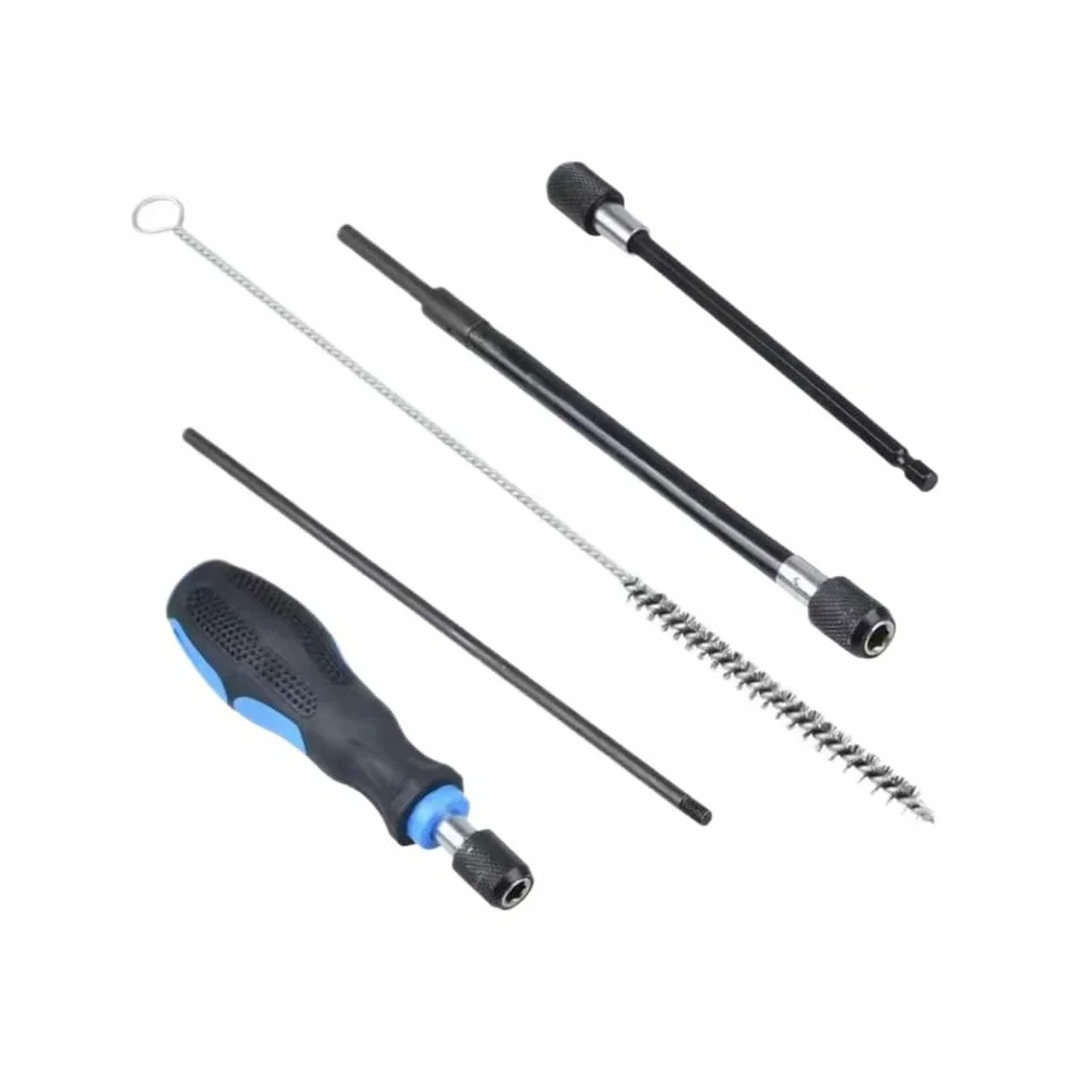 Kit de Limpiador de inyectores de Motor, Herramienta de Cepillo de Limpieza de Asiento de inyector de óxido Compatible con vehículo