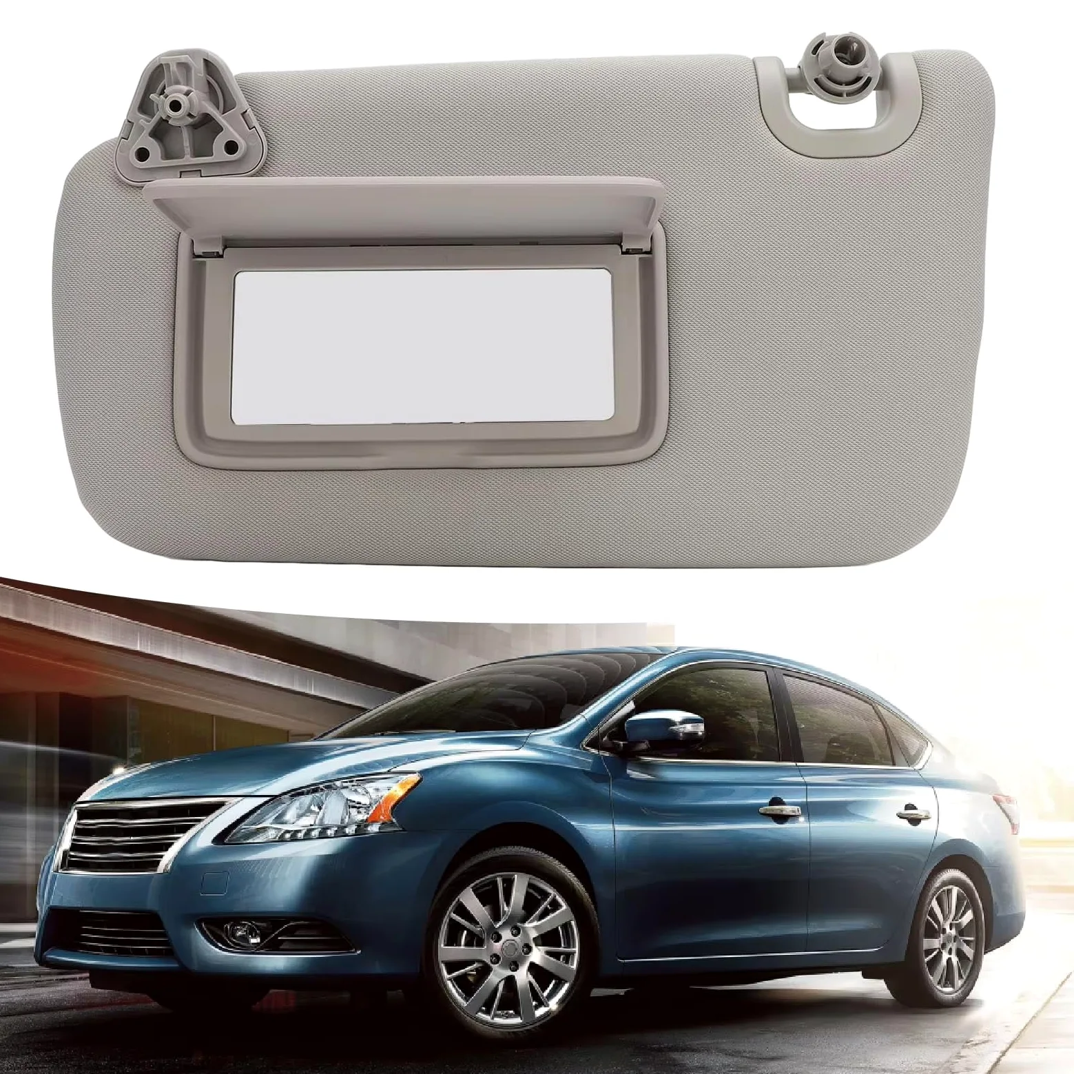 Parasol Coche para Nissan para Sentra 2013-2019 Parasol Delantero Izquierdo 96401-3SG8A Parasol Gris del Lado del Conductor Accesorios Interiores Parasol Coche Delantero Plegable