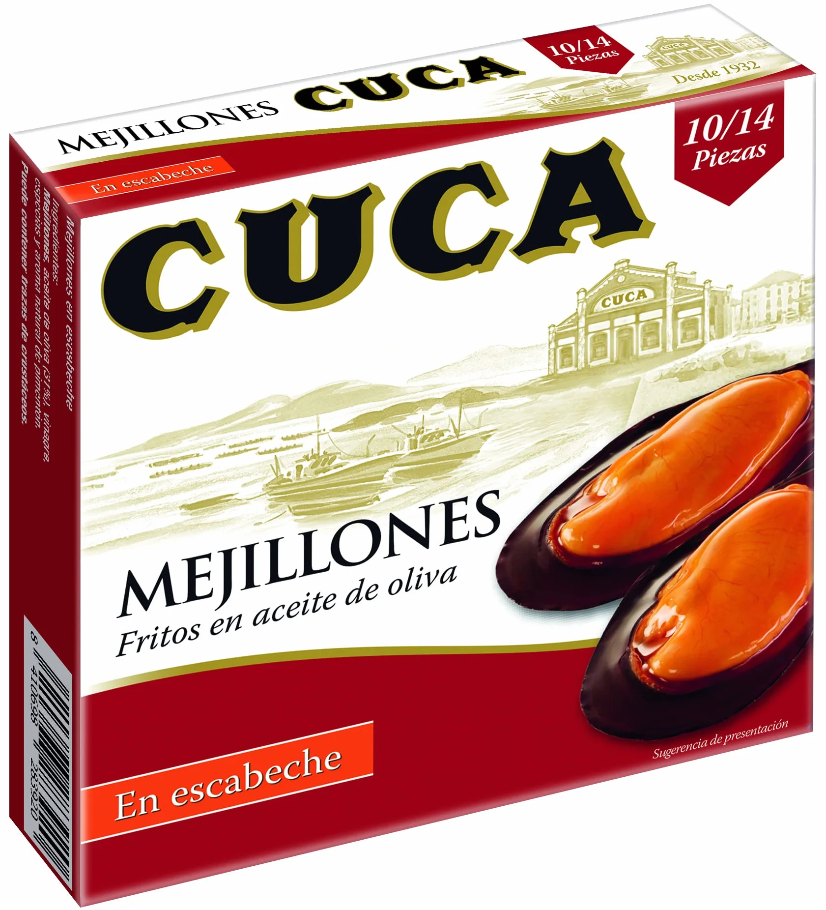 Cuca mejillones en escabeche 3 latas 115gr