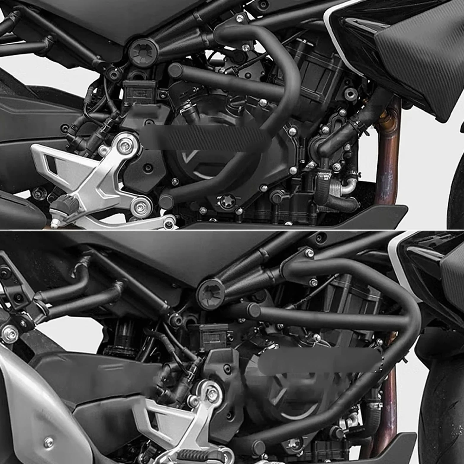 Compatible con barras de jaula deportivas CFMOTO 450SR | Se adapta a 2022-2023. Juego de aros laterales aptos for el carenado.