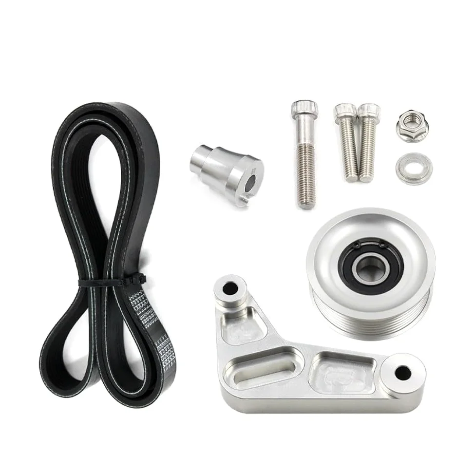Kit de polea tensora EP3 ajustable para Honda K24 cambios de motor, tensor de correa de aleación de aluminio para Civic Si para INTEGRA para RSX, plata