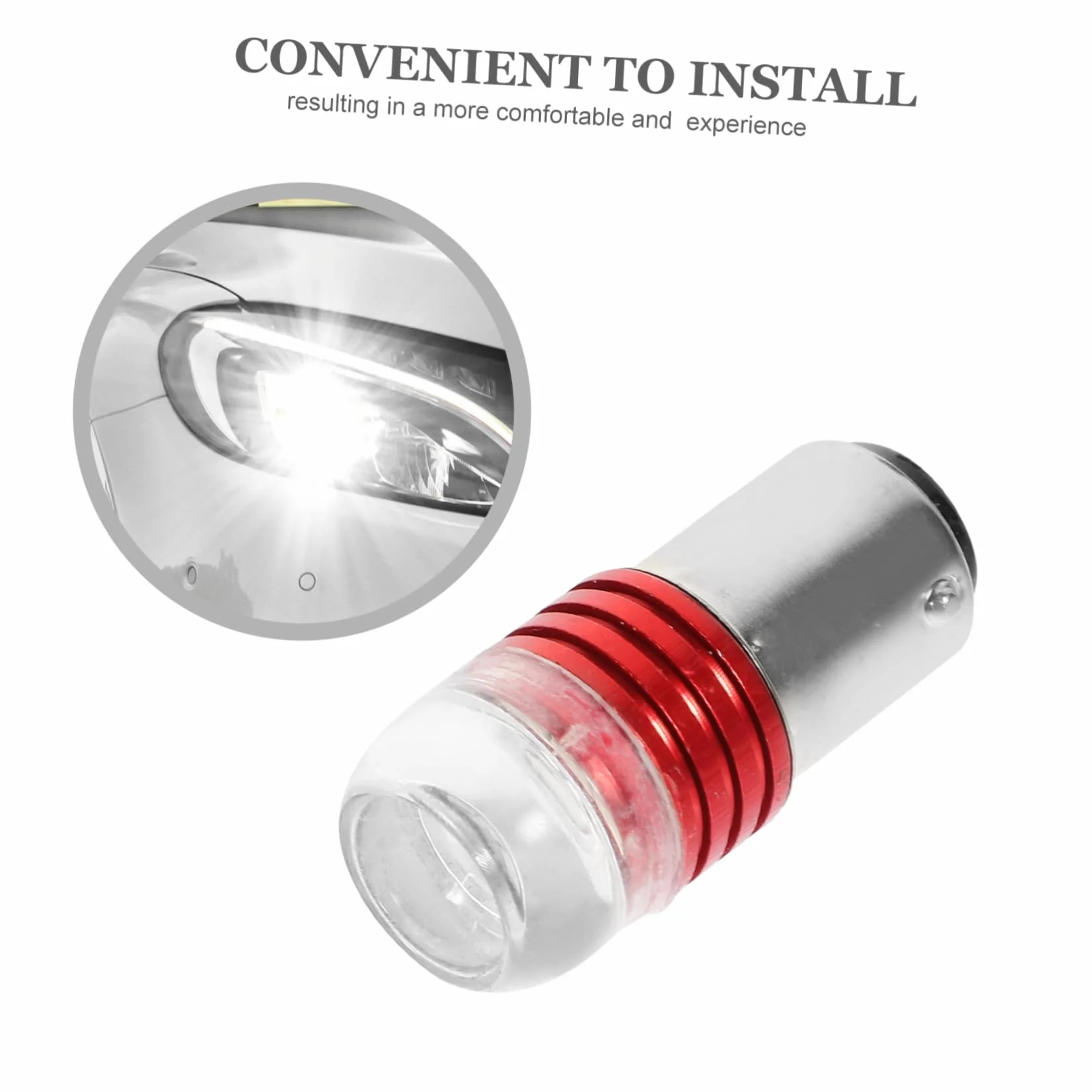 Bombillas LED Traseras Rojas para Motocicleta Eléctrica 12v 3w, Aleación de Aluminio y Vidrio, Excelente Visibilidad y Rendimiento Fiable, Paquete de 2 Unidades