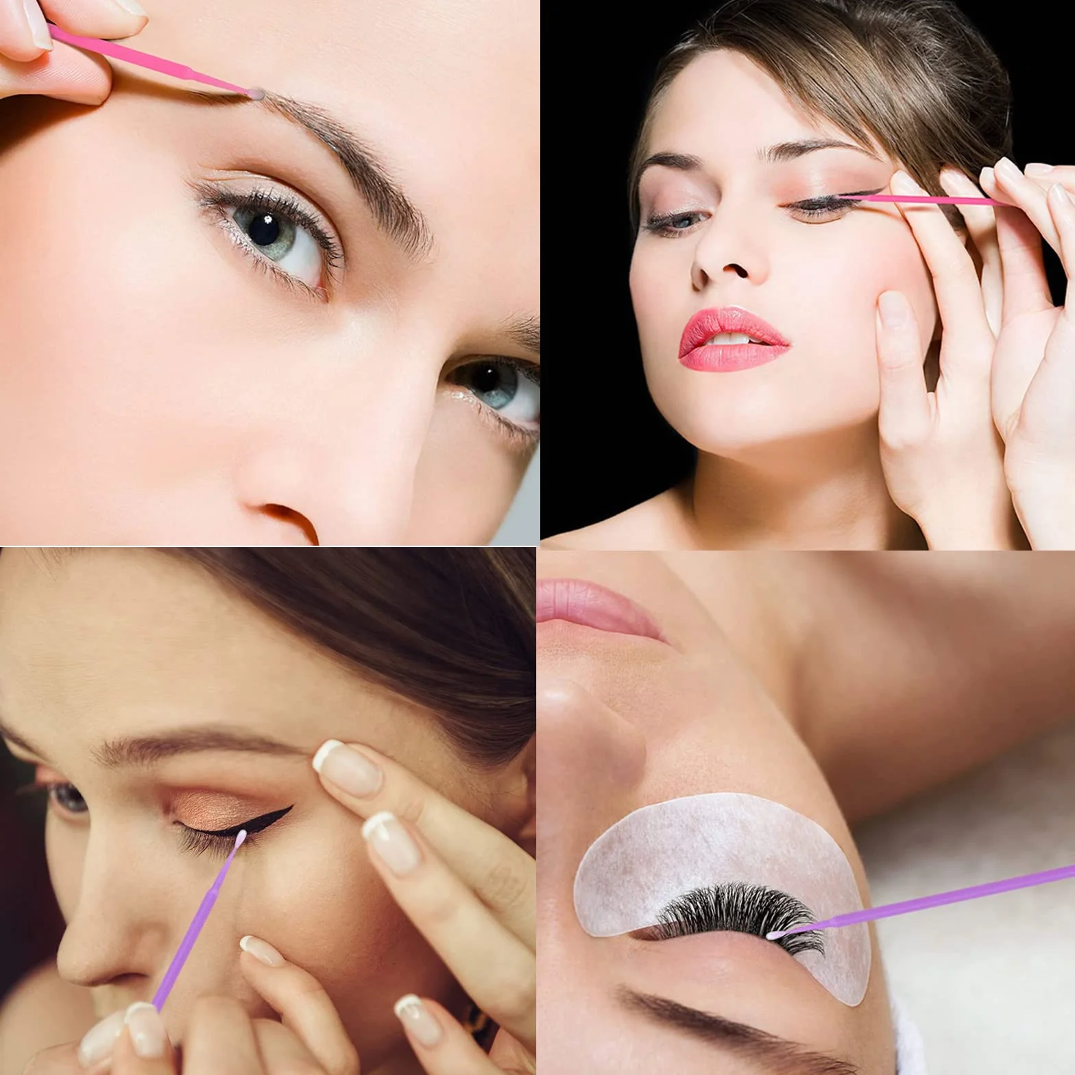 200PCS Microcepillos Aplicadores Desechables para Extracción de Pestañas, Maquillaje, Nail Art y Limpieza