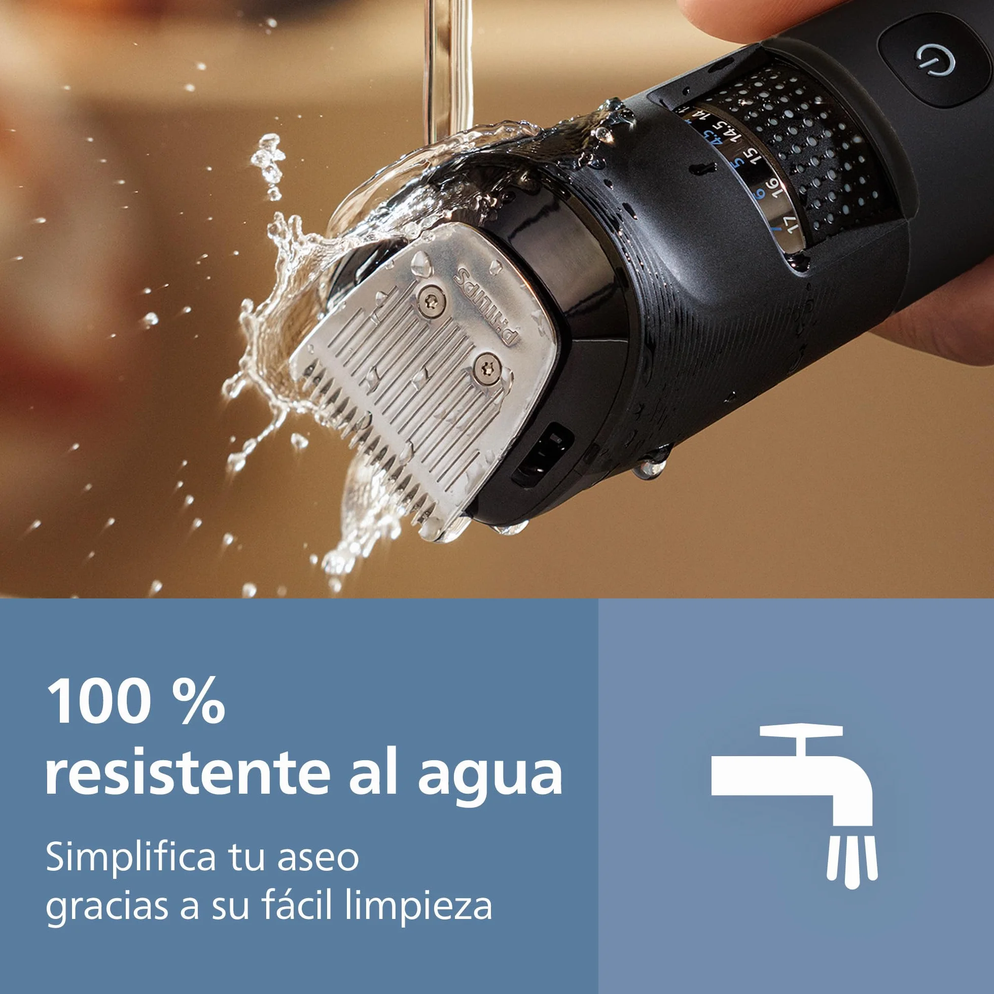 Philips Recortadora de Barba Series 5000 Hombre BT5765/15, Cuchillas Autoafilables, 40 Posiciones, Sensor de Barba, Resistente al Agua