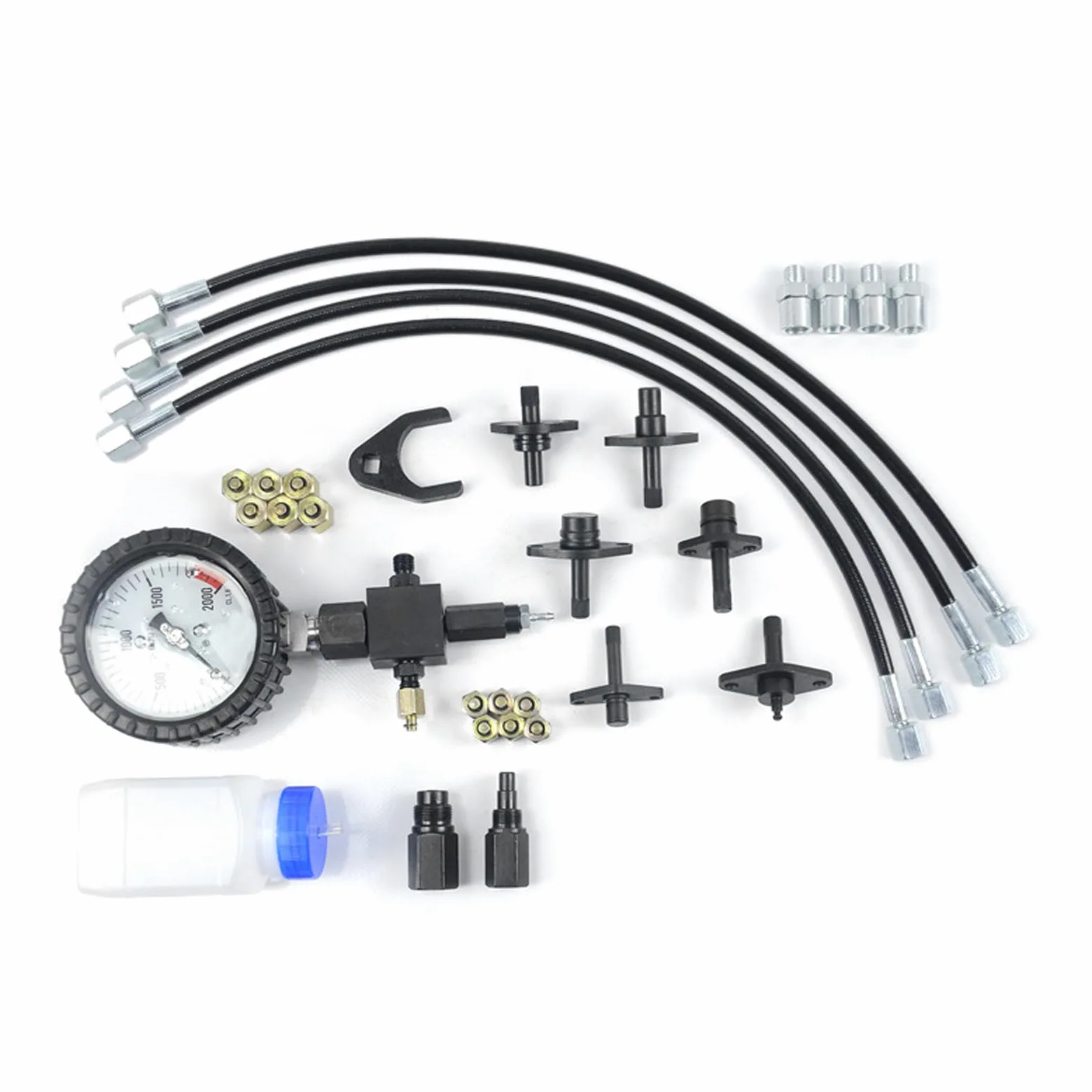 Kit de comprobador de presión de bomba de combustible para diagnósticos precisos y resolución de problemas en motores de gasolina y diésel