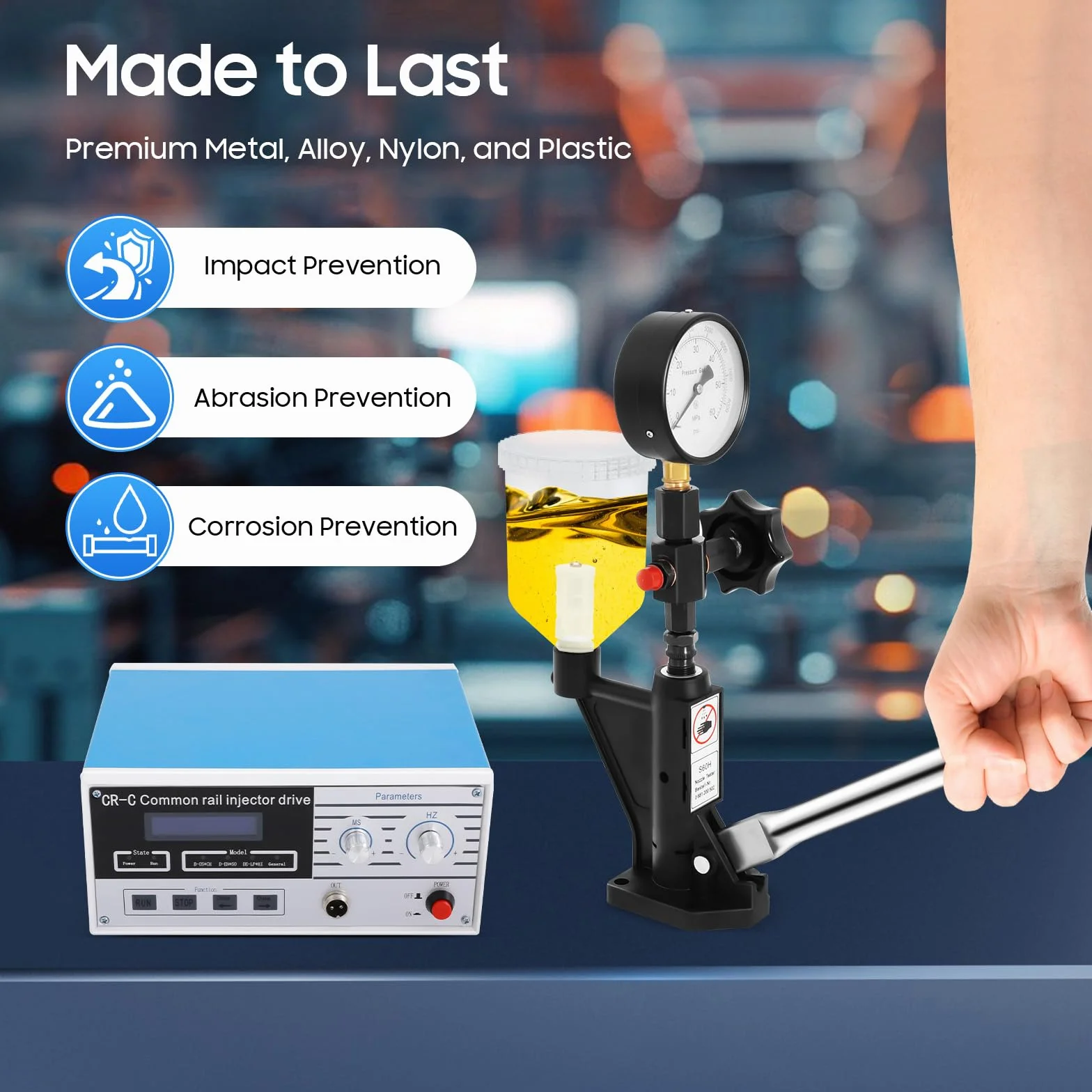 Injector Detector, 220 V Common Rail Injector, Multifunction BedrüCkend Fuel TestTest, con chip de control, para una variedad de marcas de inyectores