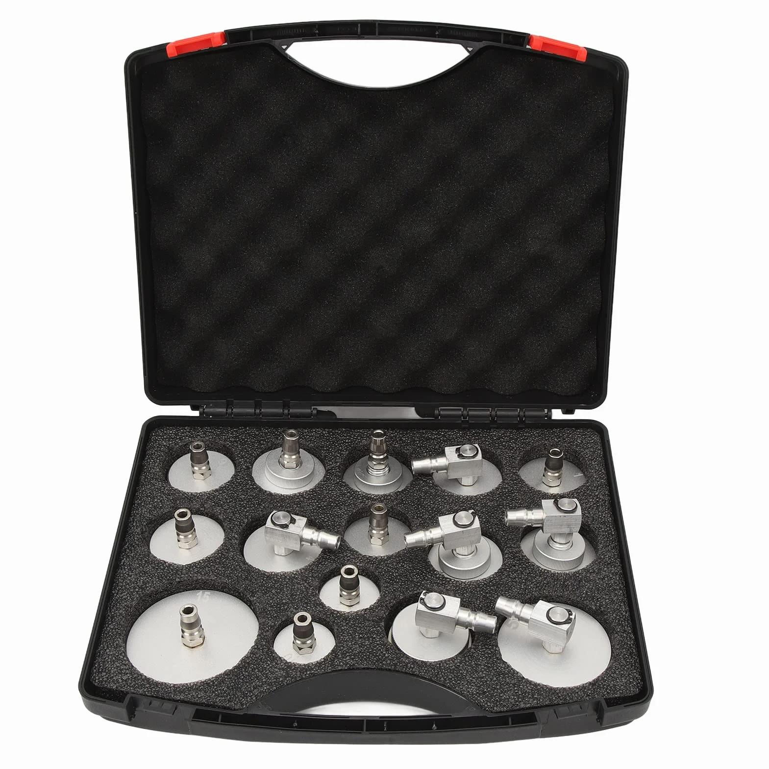 Juego de adaptadores de cilindro maestro, 15 adaptadores portátiles de purga de líquido de frenos para automóviles