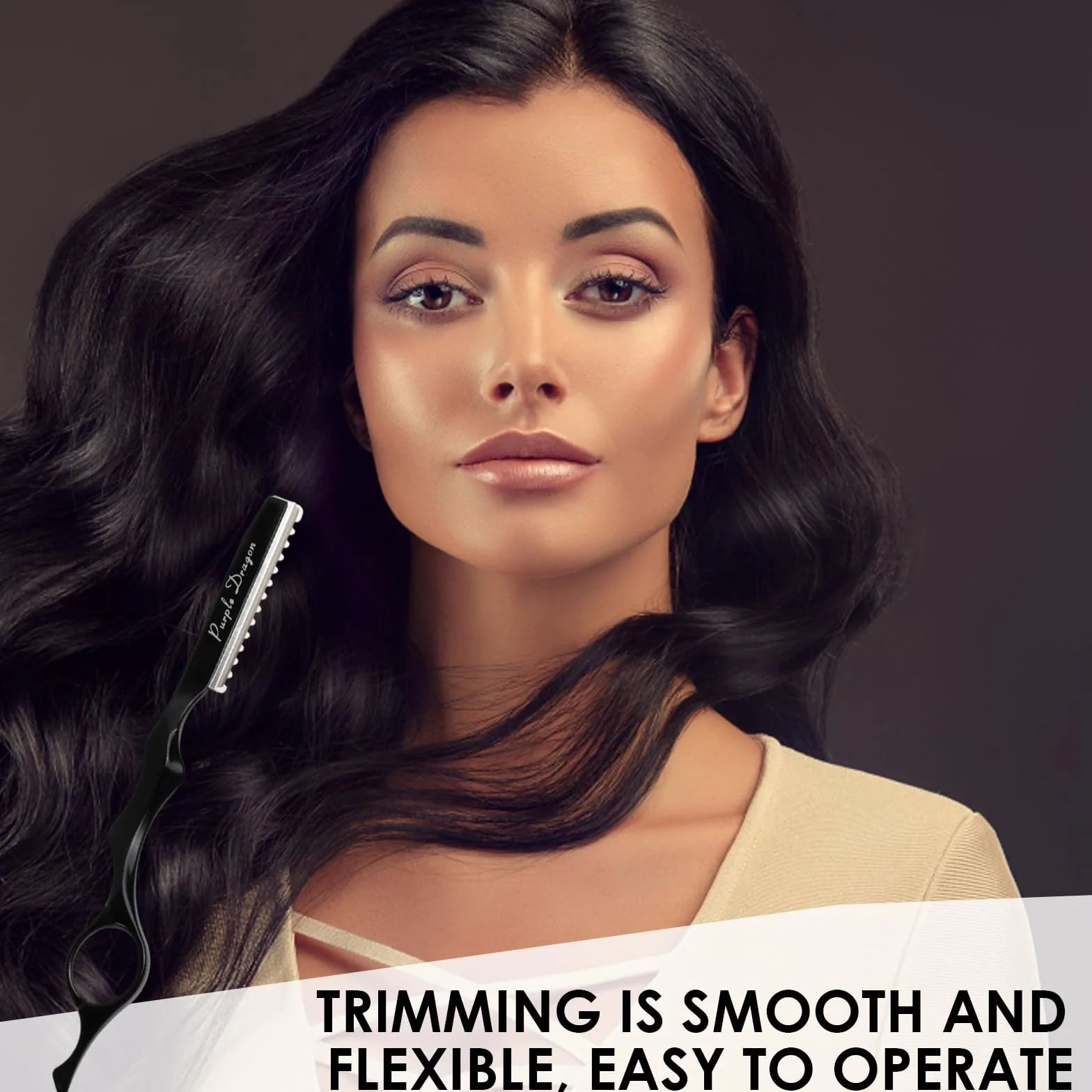 Cuchilla de Afeitar para Adelgazar el Cabello, Maquinilla Texturizadora de Corte Manual con 10 Navajas de Repuesto
