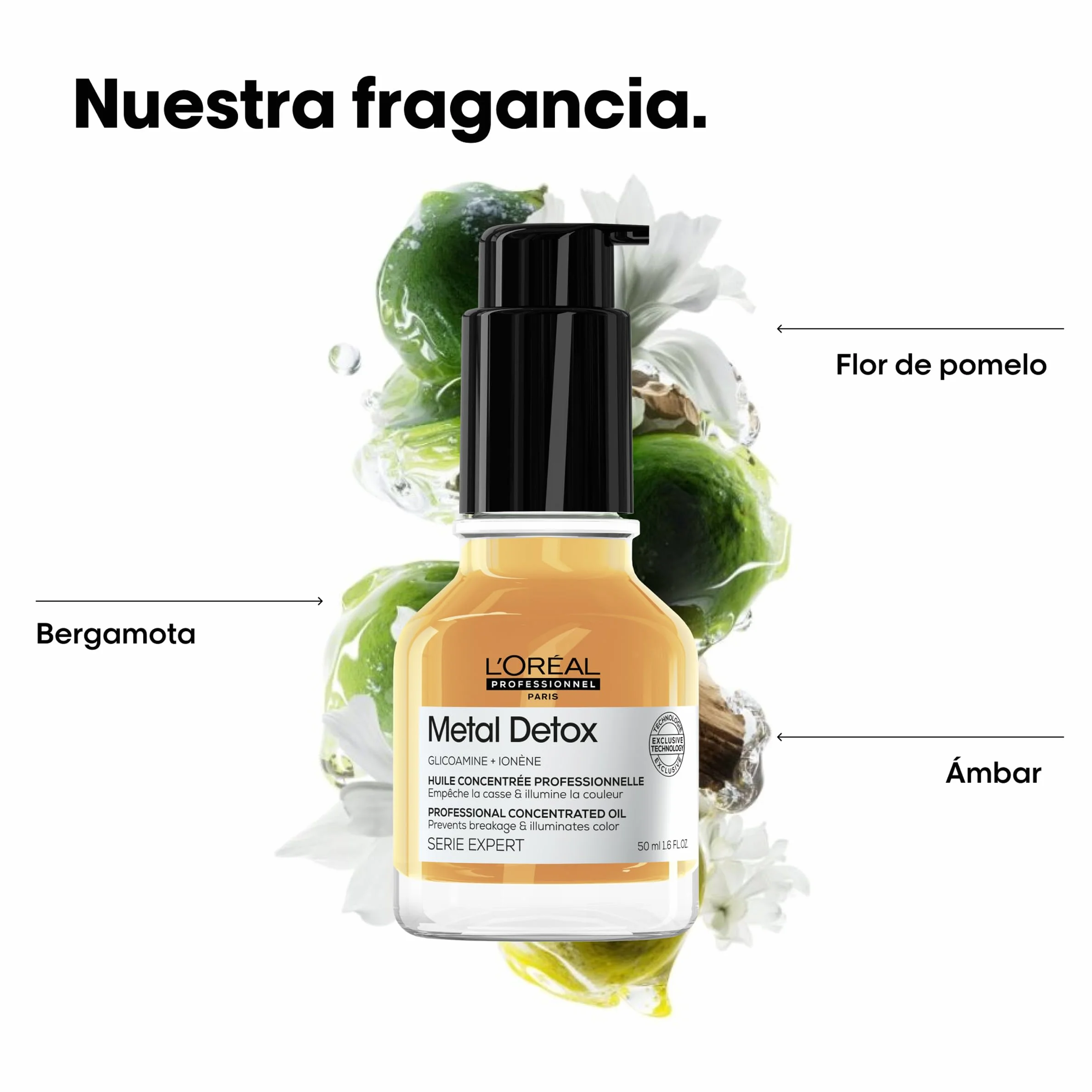 L'Oréal Professionnel Metal Detox Aceite Concentrado Protector Térmico Anti-Rotura 50 ml
