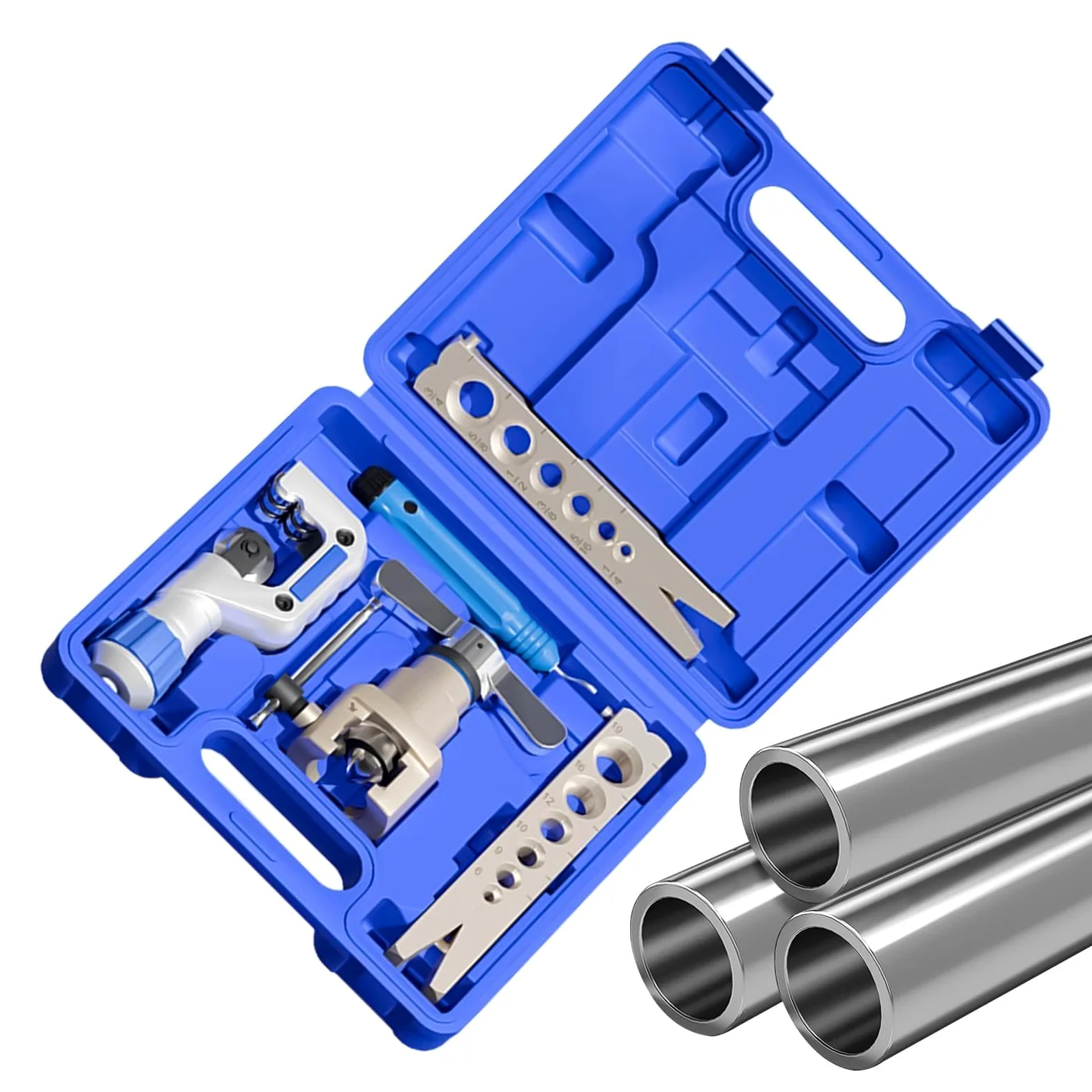 Genérico Herramienta Abocardadora Línea Freno Kit De Reparación De Tuberías | Juego Herramientas Abocardado Simple Para Garaje Taller Industria Hogar Exterior Automóvil Camión