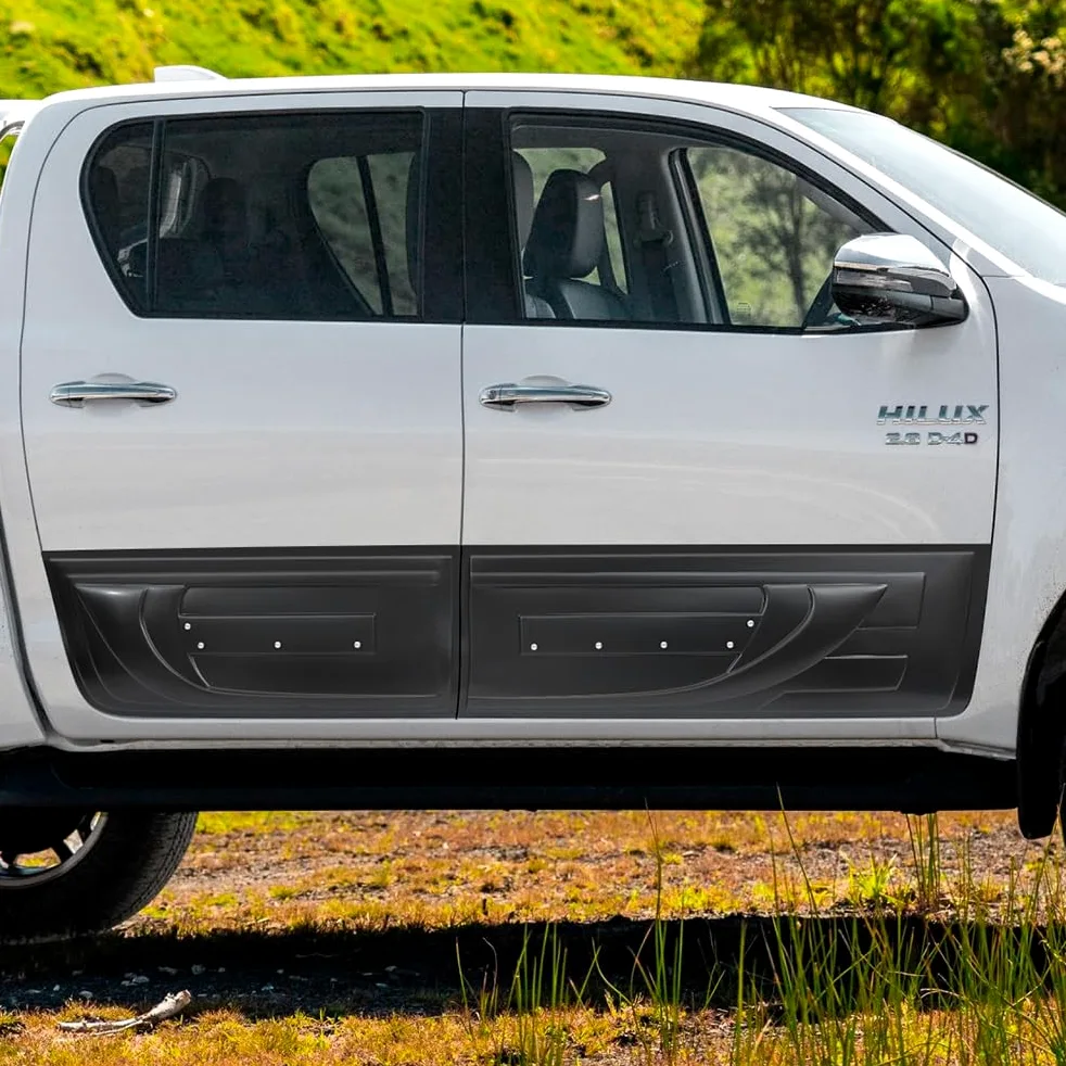 Panel Lateral para Toyota Hilux 2015-2024 Hilux AN110 AN120 AN130 Invincible X GR Sport Invincible 4 x 4 Paneles Laterales Negro Mate moldura de 4 Piezas