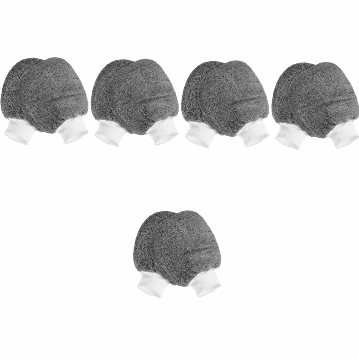 Didiseaon 5 Juegos Guantes De Lavado De Autos Guante De Lavado Auto Detallado para Auto Gel Guantes para Lavar Autos Guante De Lavado Exterior Fibra Extrafina Grey 2 Piezas * 5