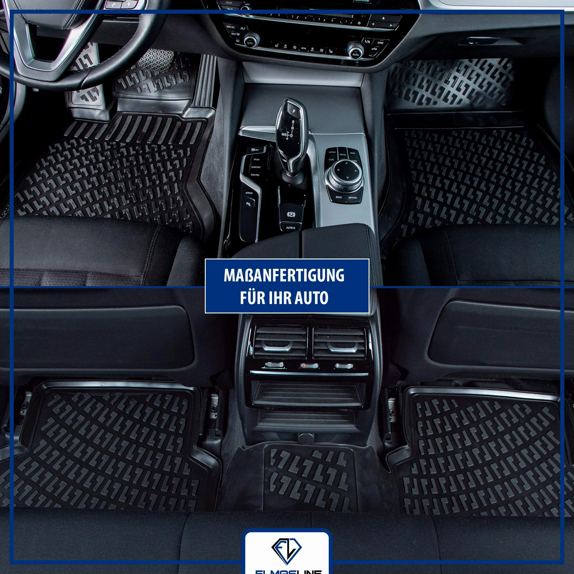 Elmasline Juego de alfombrillas de goma 3D para Seat Leon 1 (1M1) 1999-2006 | Alfombrillas con borde extra alto