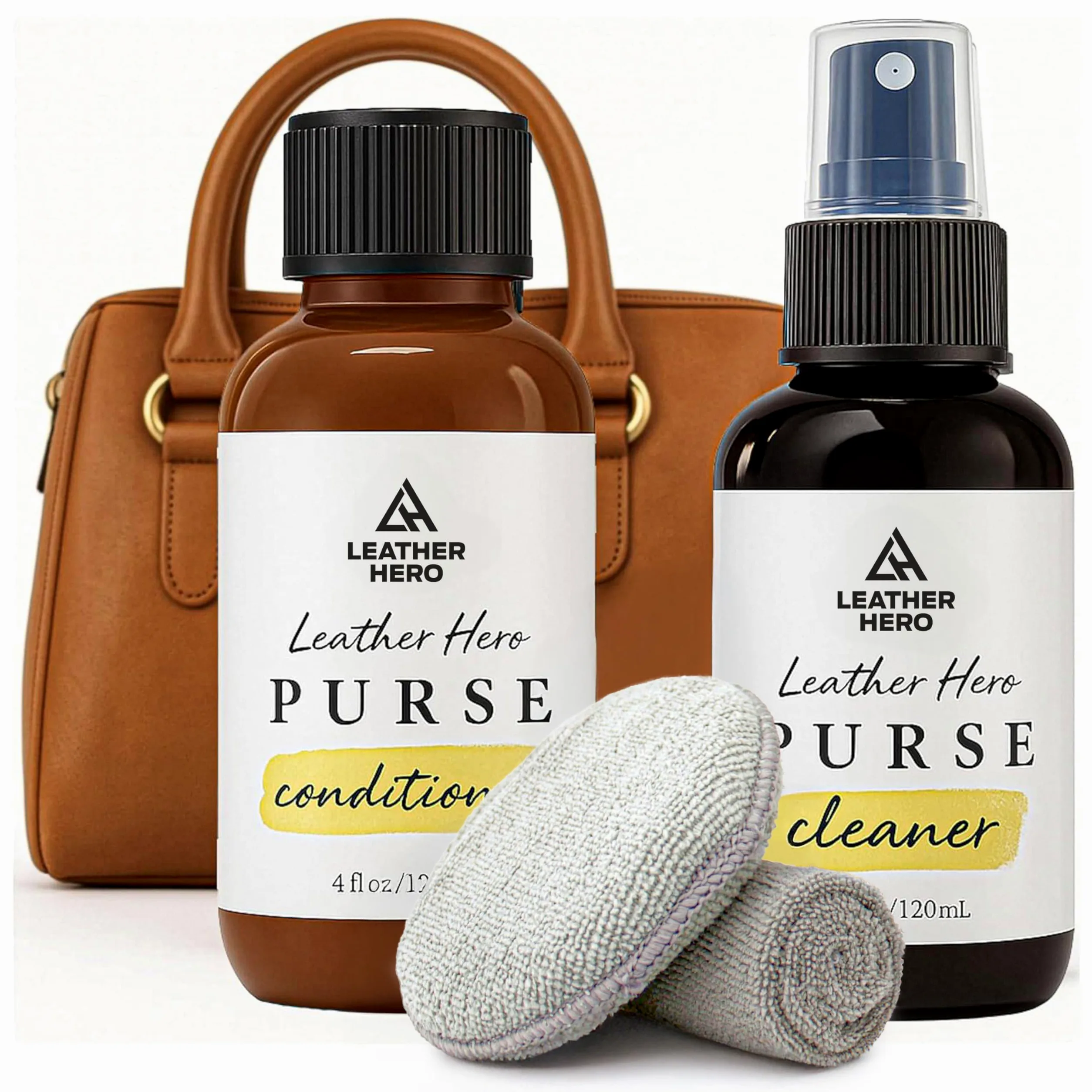 Leather Hero Kit de acondicionador limpiador de monedero, Claro, 120mL