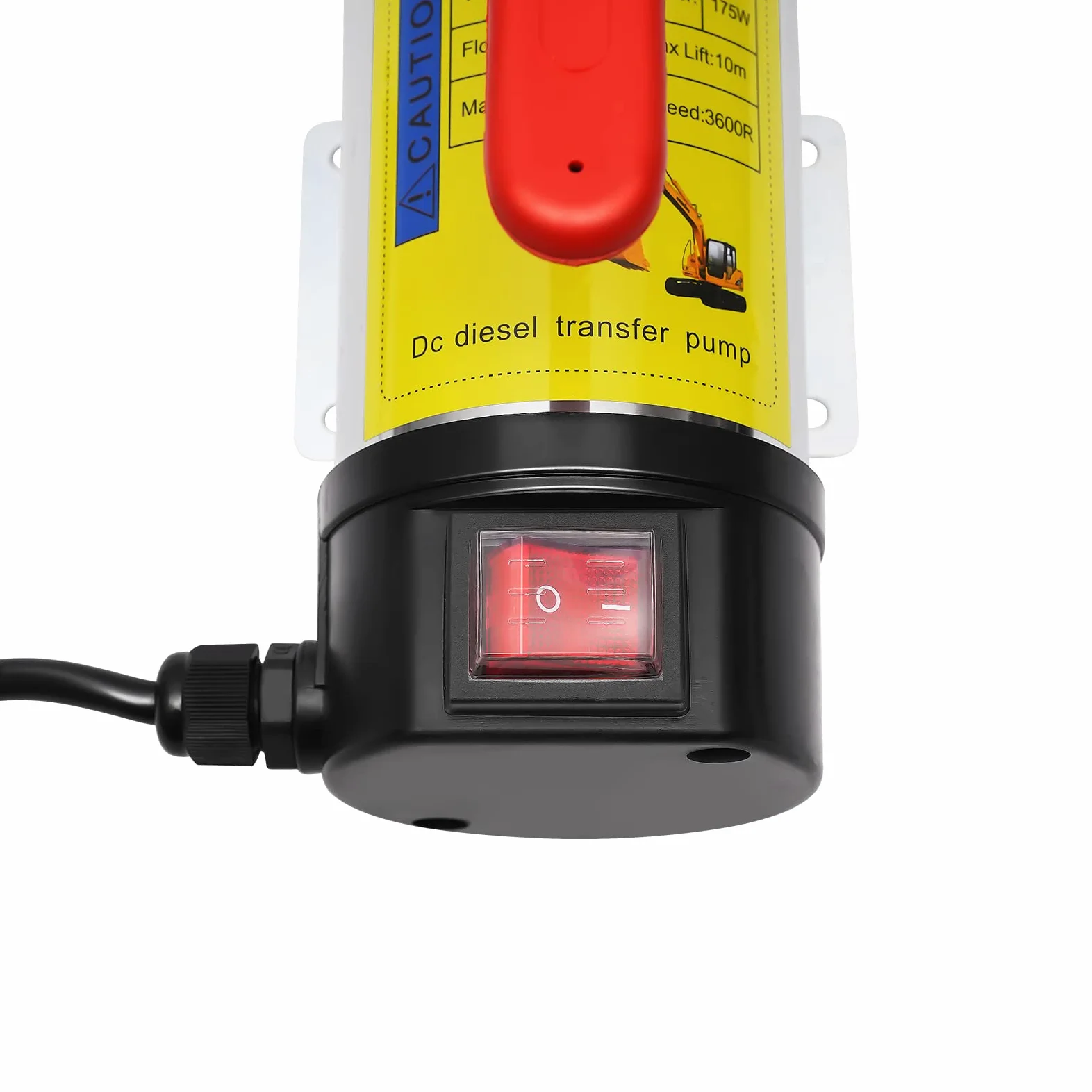 Bomba de aceite diesel autocebante, 12 V, 175 W, pistola automática con manguera de PVC, 50 l/min