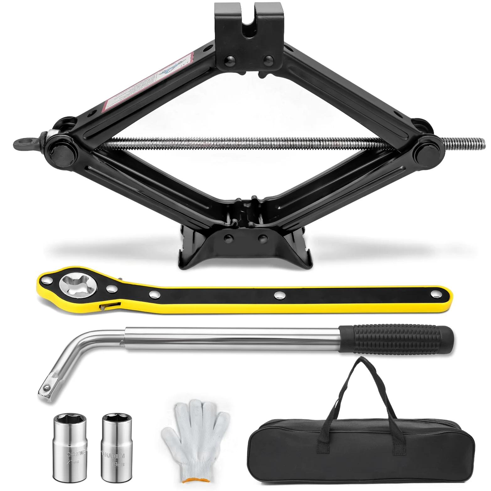 Gato de Tijera 2.5T (5519 lbs) Portatil Elevador para Coche SUV MPV