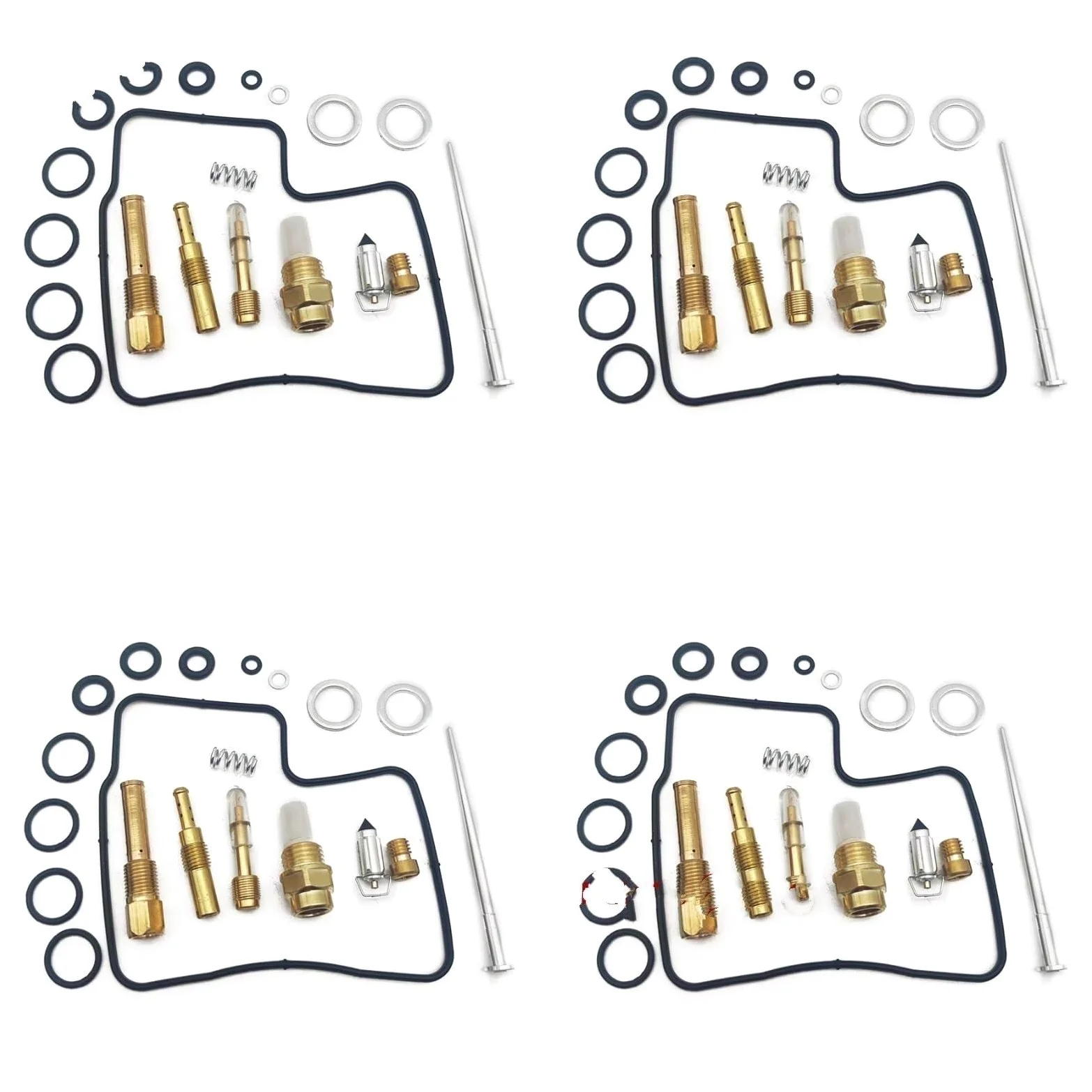 Kit Carburador Repuesto Compatible Con VF1100C V65 Para Magna 1984 1985 1986 Kit De Juntas De Carburador De Motocicleta Válvula De Aguja Reparación De Tornillo De Aire(4sets kit)