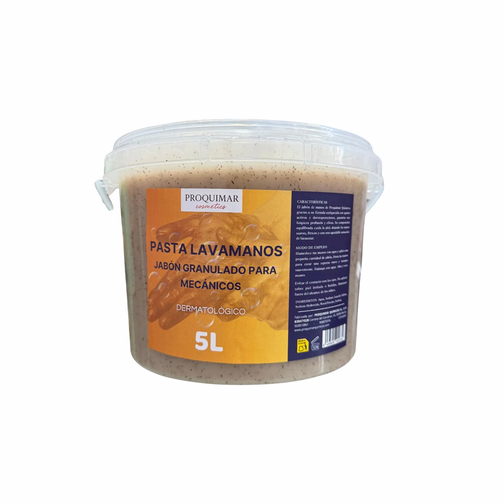 Pasta Lavamanos Profesional 5L – Jabón Granulado para Mecánicos – Limpieza Profunda sin Disolventes – Uso Industrial
