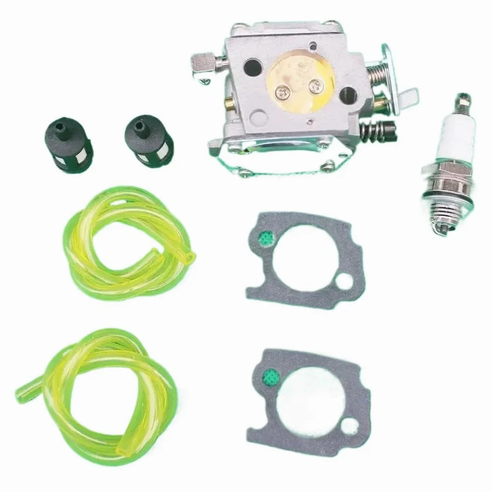 Kit de carburador Compatible con piezas de motosierra 041 051 041AV Tillotson HS-282A 1110-120-0609 con juntas de bujía(As Picture shown)