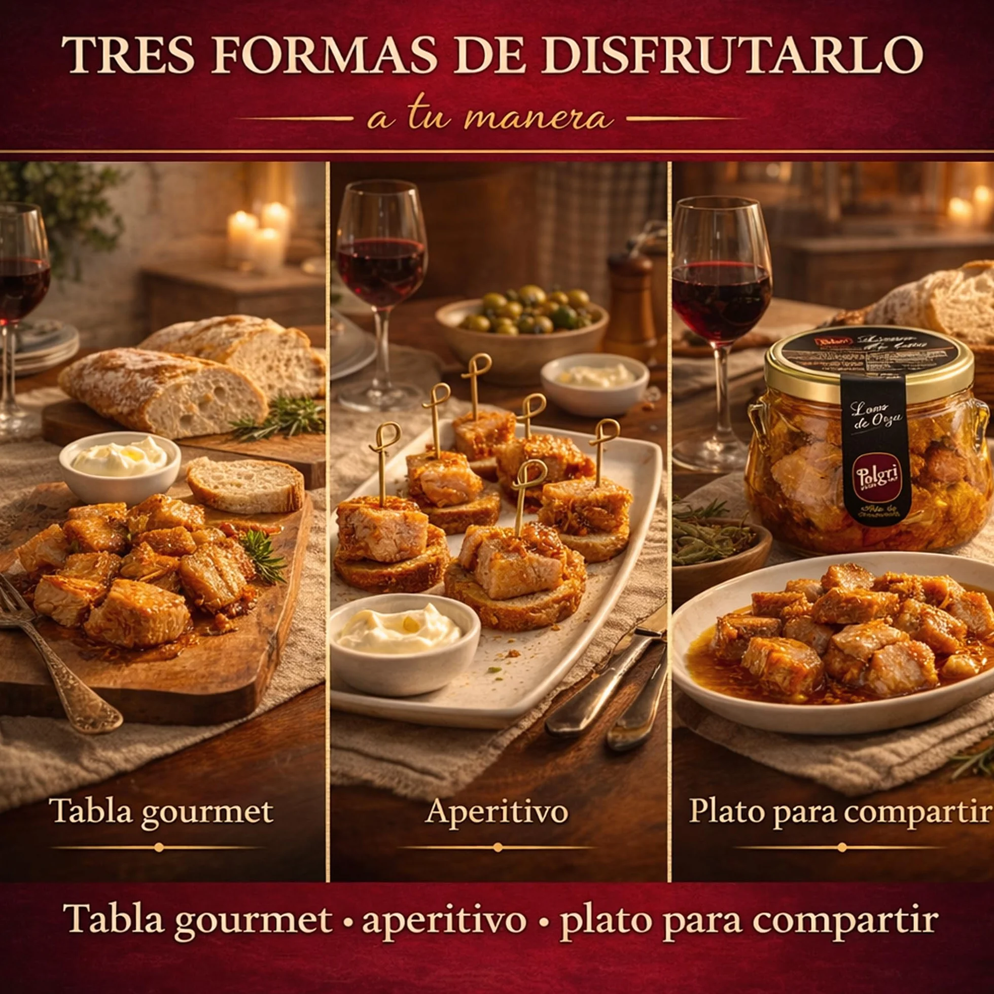 POLGRI Lomo de Orza Lomo Frito Conserva Gourmet Pack 2 Tarros 780 g Receta Artesana Cerdo Listo para Servir