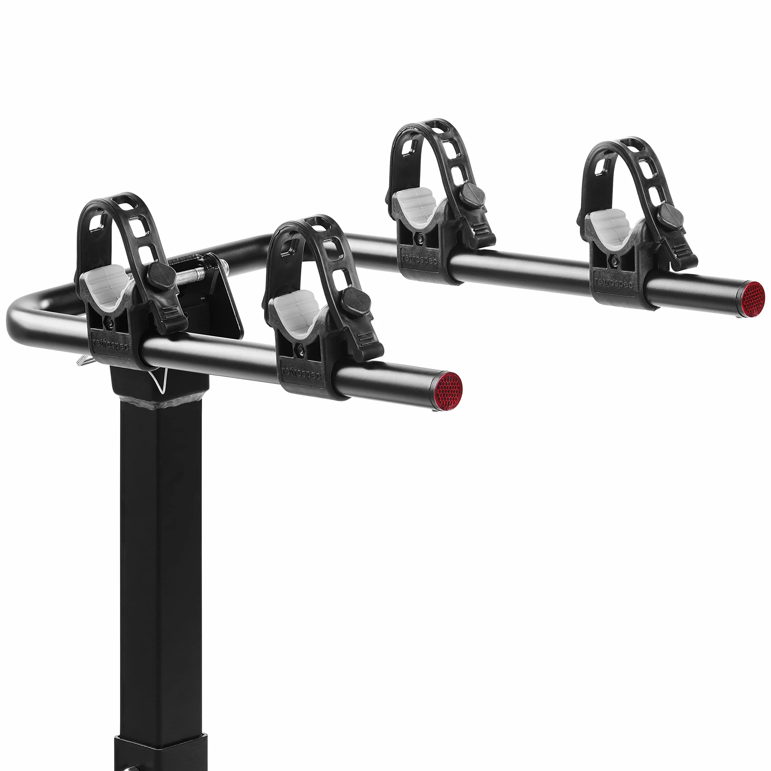 Retrospec Lenox 2-5 - Bike Hitch Rack for Cars, Trucks, SUVs with 2” Hitch | Foldable Steel Frame with Anti-Rattle Adapter, Tie Down Cradles and Straps - Fits Most Frames, Black