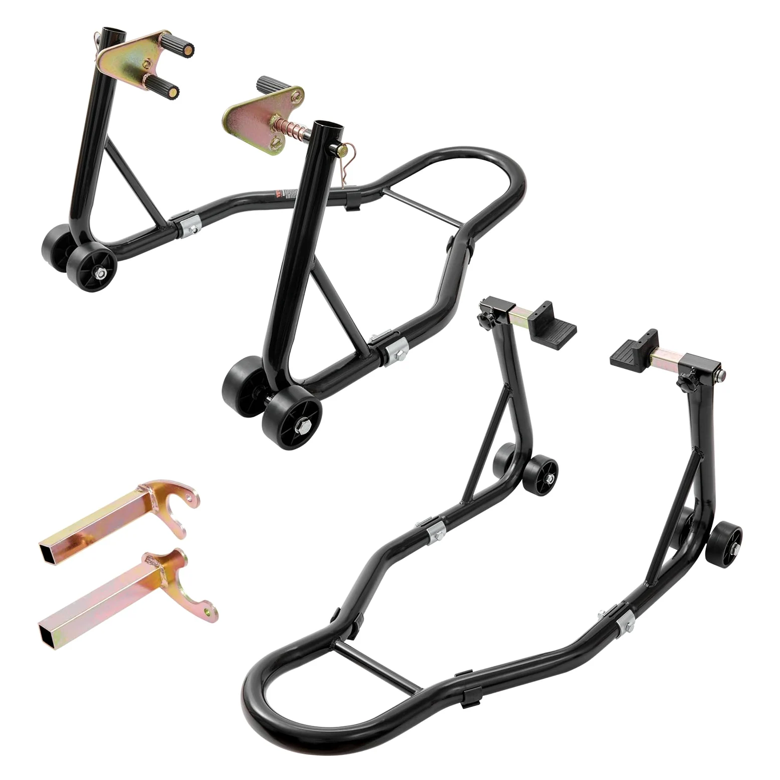 VEVOR Soporte de Moto para Carga de Rueda Trasera 0,39T Soporte de Taller con Brazo Ajustable Soporte de Rueda de Acero Elevador de Moto Compatible con Diámetro de Rueda 350mm Reparación Mantenimiento