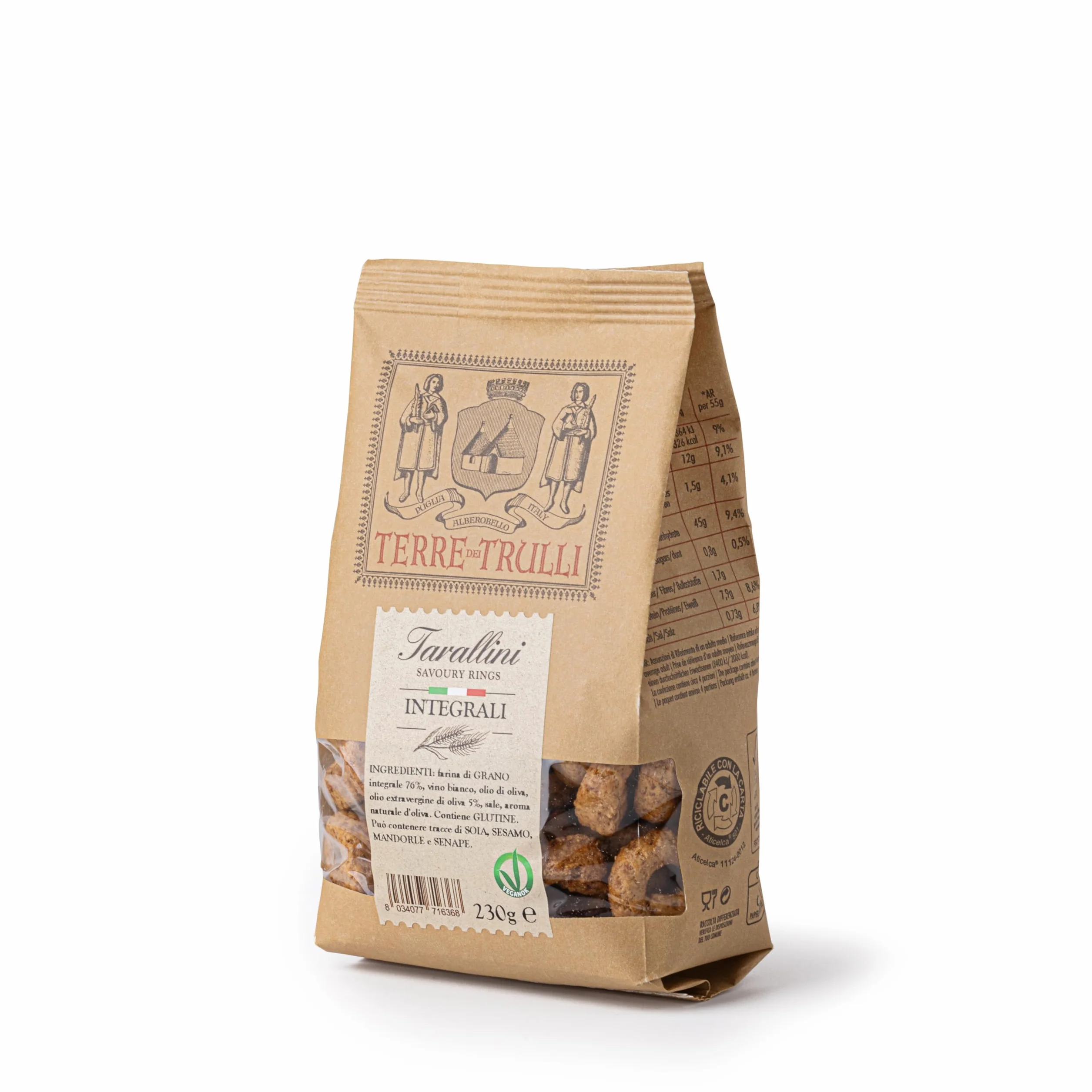 Tarallini integral de Apulia 5 x 230 g