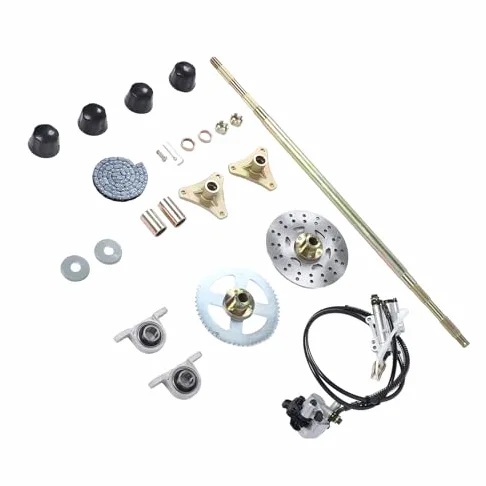 Kit de Eje Trasero Directo para Go Kart, Kit de Mejora de Rendimiento Robusto para Quads ATV, Reemplazo de 29 Pulgadas de Ruedas de Metal con Cubos