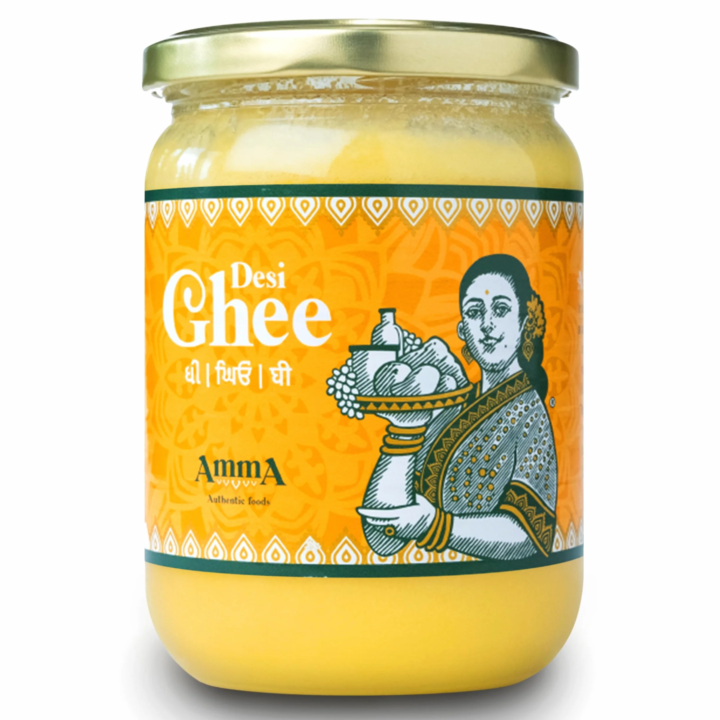 Amma Authentic Foods Ghee Mantequilla Clarificada 400g Apto para Keto y Paleo