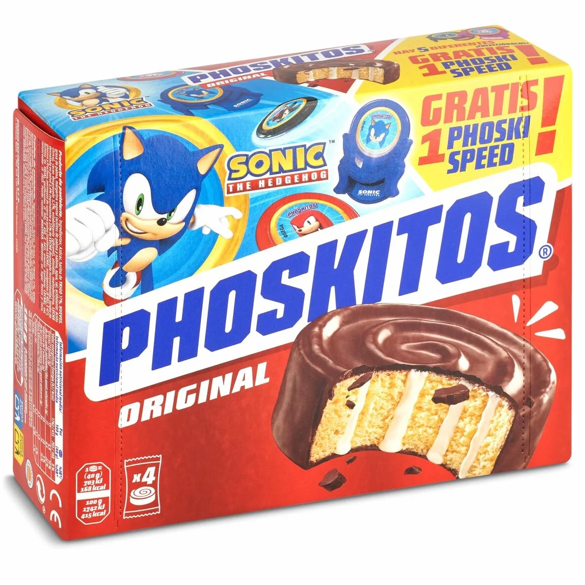 Phoskitos Original Producto de Pastelería Pack 4 x 40g