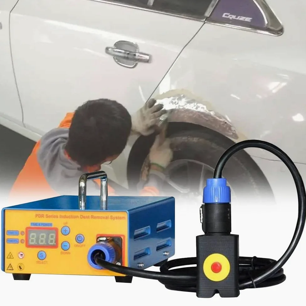 Herramienta PortáTil De ReparacióN De Abolladuras Sin Pintura para Coche, MáQuina De ReparacióN De Pozos De InduccióN ElectromagnéTica Automotriz, Calentador PDR De InduccióN MagnéTica