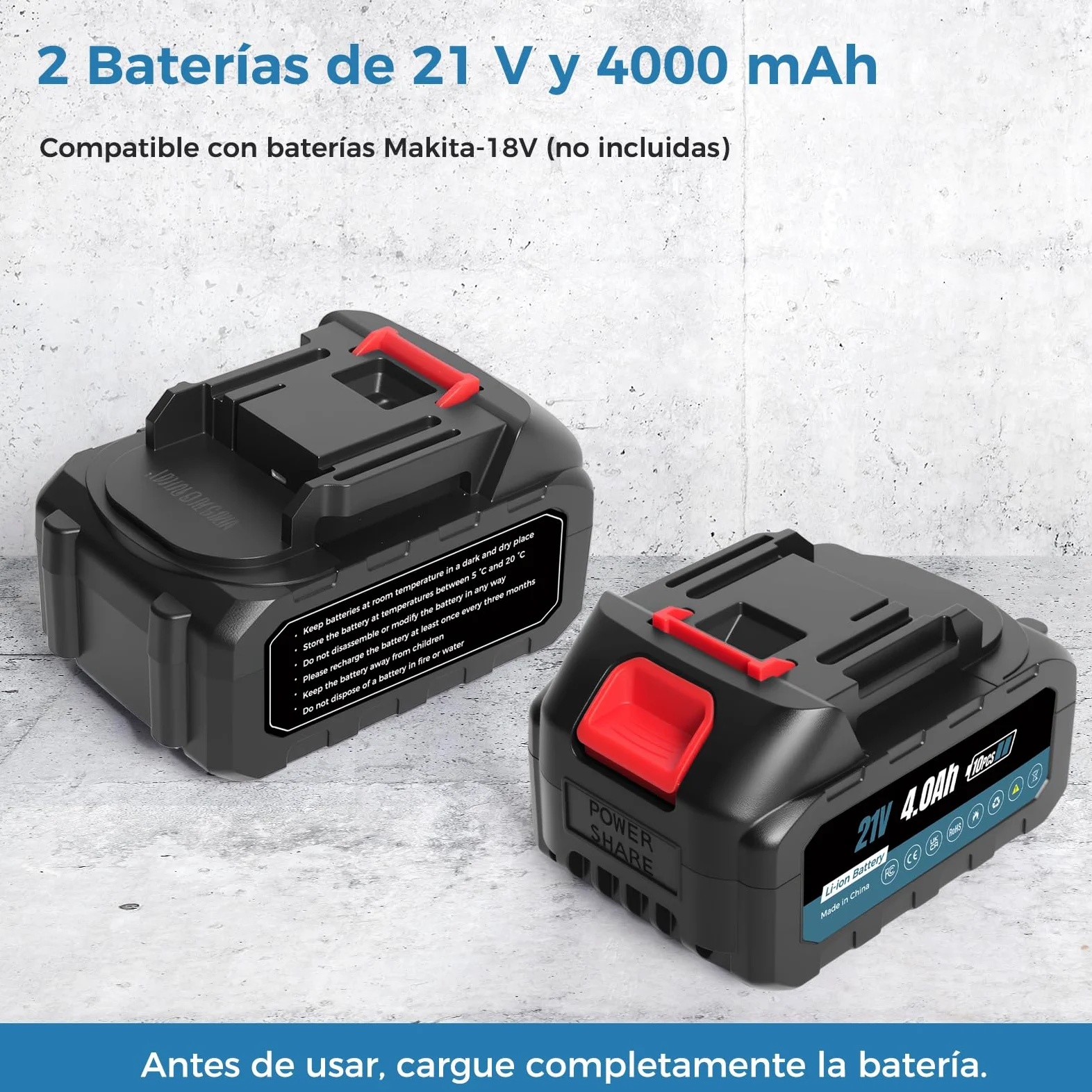 Bostar Pistola de Engrase 12000 PSI Eléctrica Bomba de Engrase a Batería con 2 Baterías 4.0Ah(Compatible Makita 18V), Motor Sin Escobillas, Manguera 1m y Adaptador para Maquinaria Agrícola y Camiones