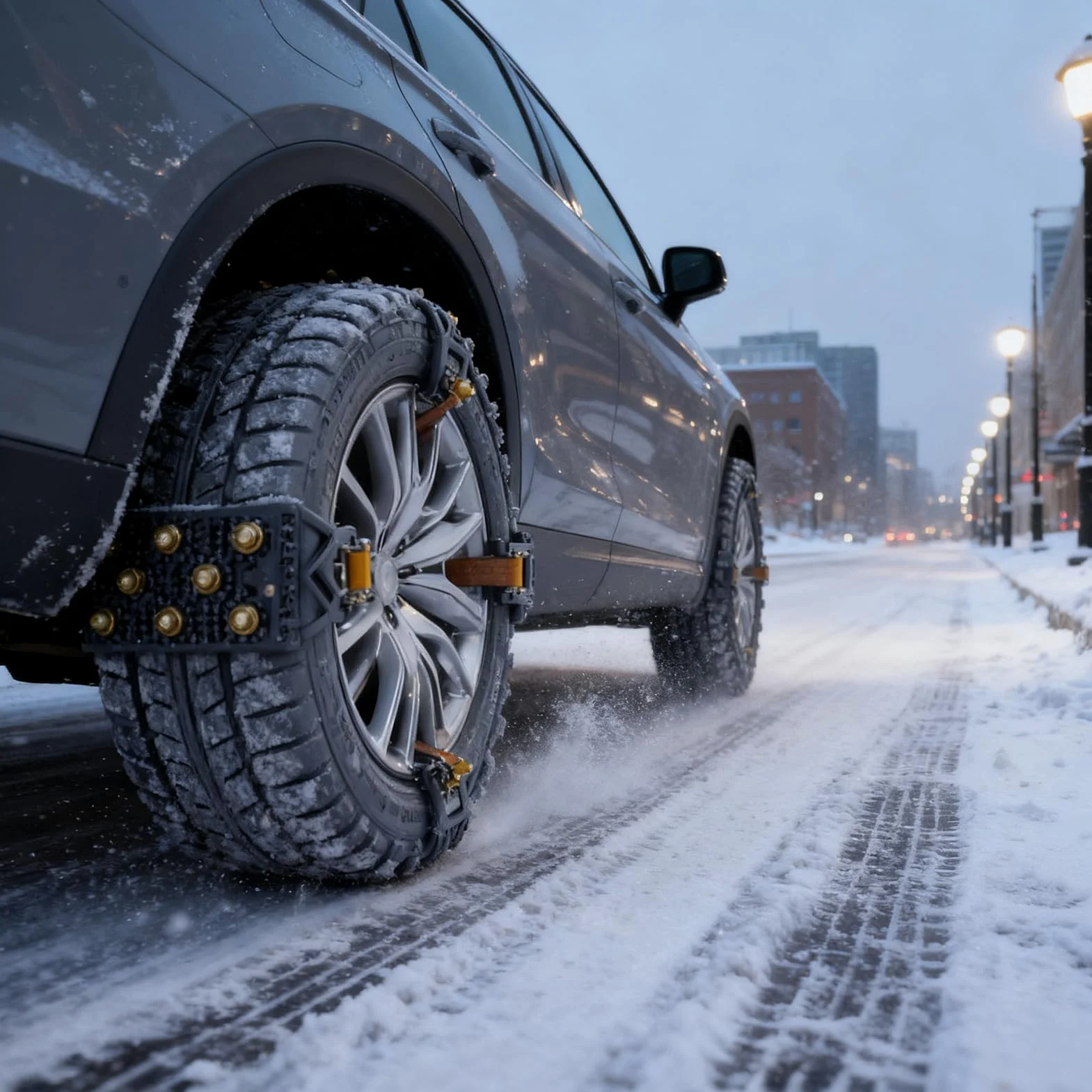 Cadenas de Nieve para Camiones Garras de Tracción Instalación 5 Segundos | Para Ruedas 165-265mm Cadenas Antideslizantes Camión Para Nieve Barro Hielo Viaje Cortacésped SUV Remolque Invierno