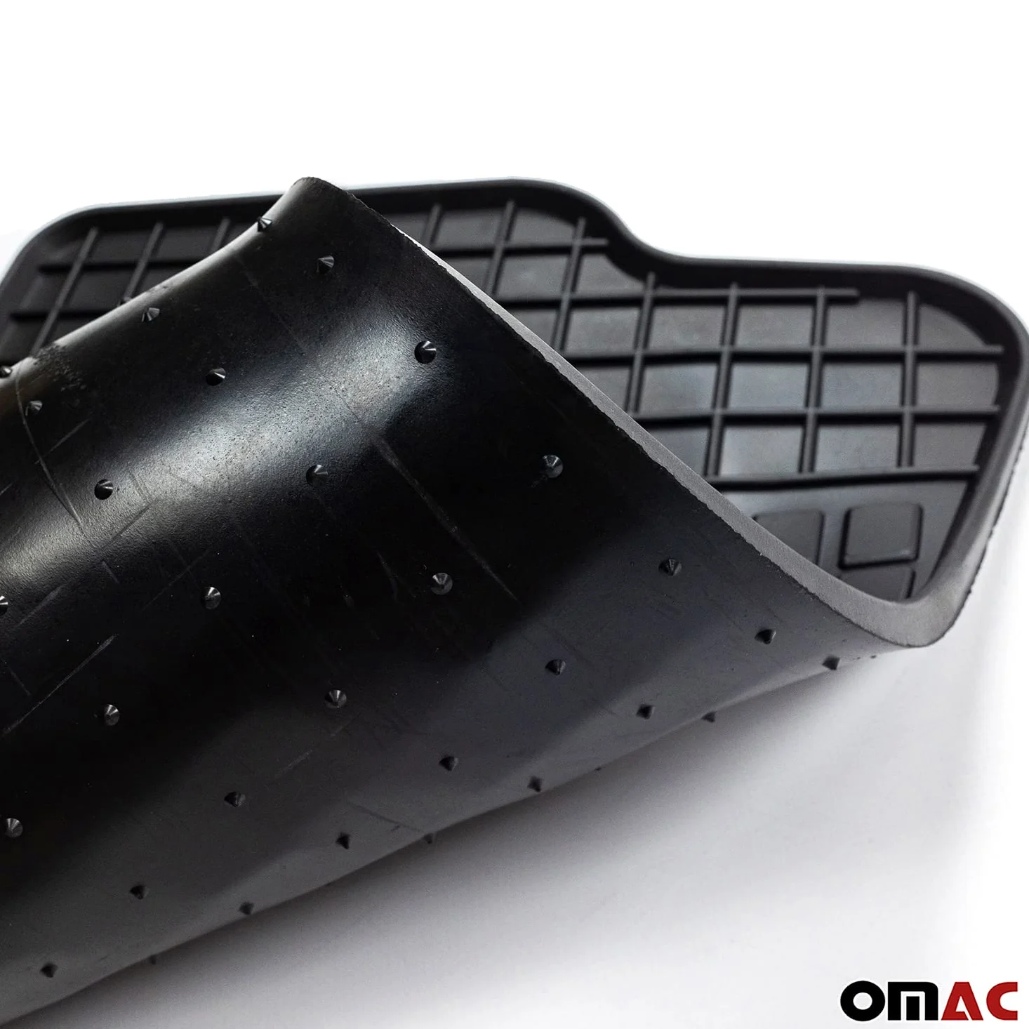 OMAC Alfombrillas de Goma Compatibles con Seat Arona 2017-2026 Alfombrillas de Coche Goma Negro 4tlg | Alfombrillas de goma para todo tipo de clima, antideslizantes, producto específico para vehículos, impermeables