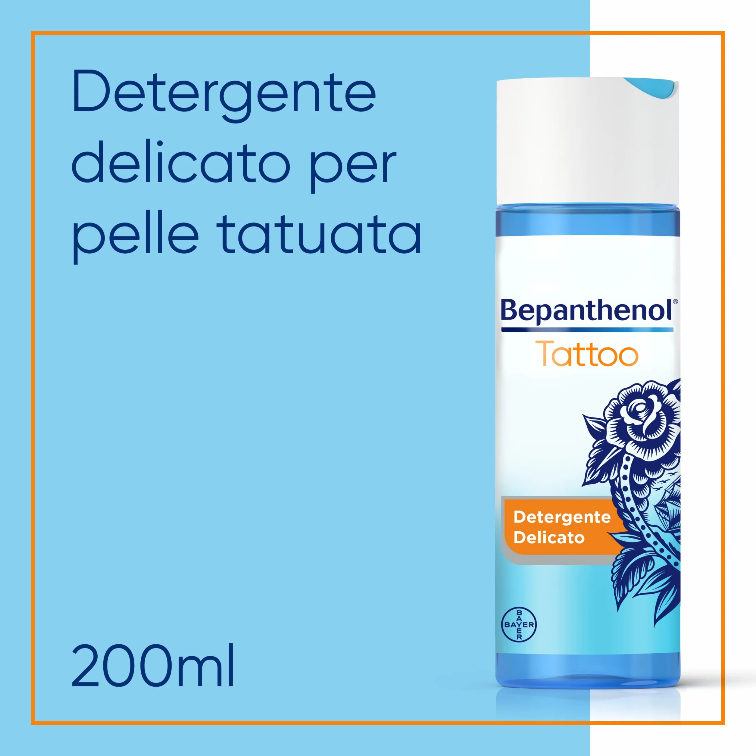 Bepanthenol Tattoo Detergente Delicato con Pantenolo 200ml