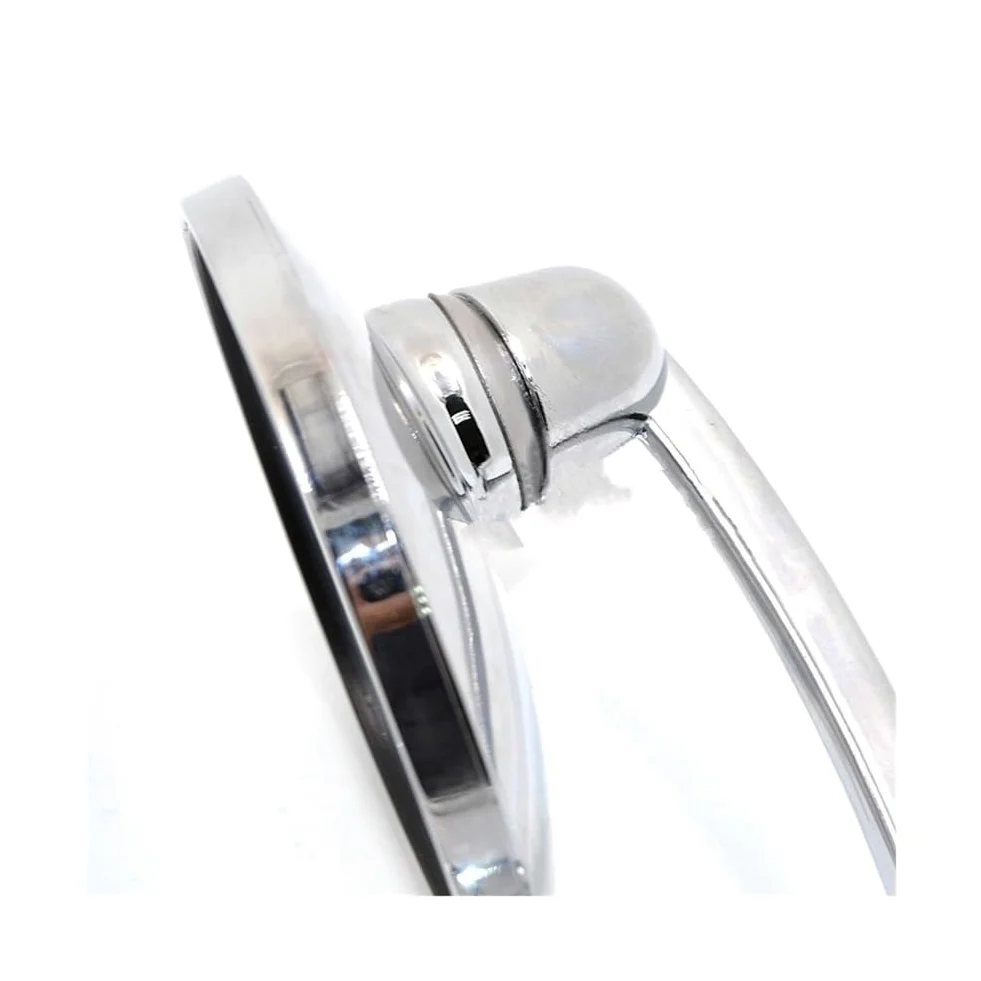 Retrovisor manillar scooter Espejo retrovisor redondo universal para manillar de motocicleta con adaptador M10, cromado, aluminio CNC