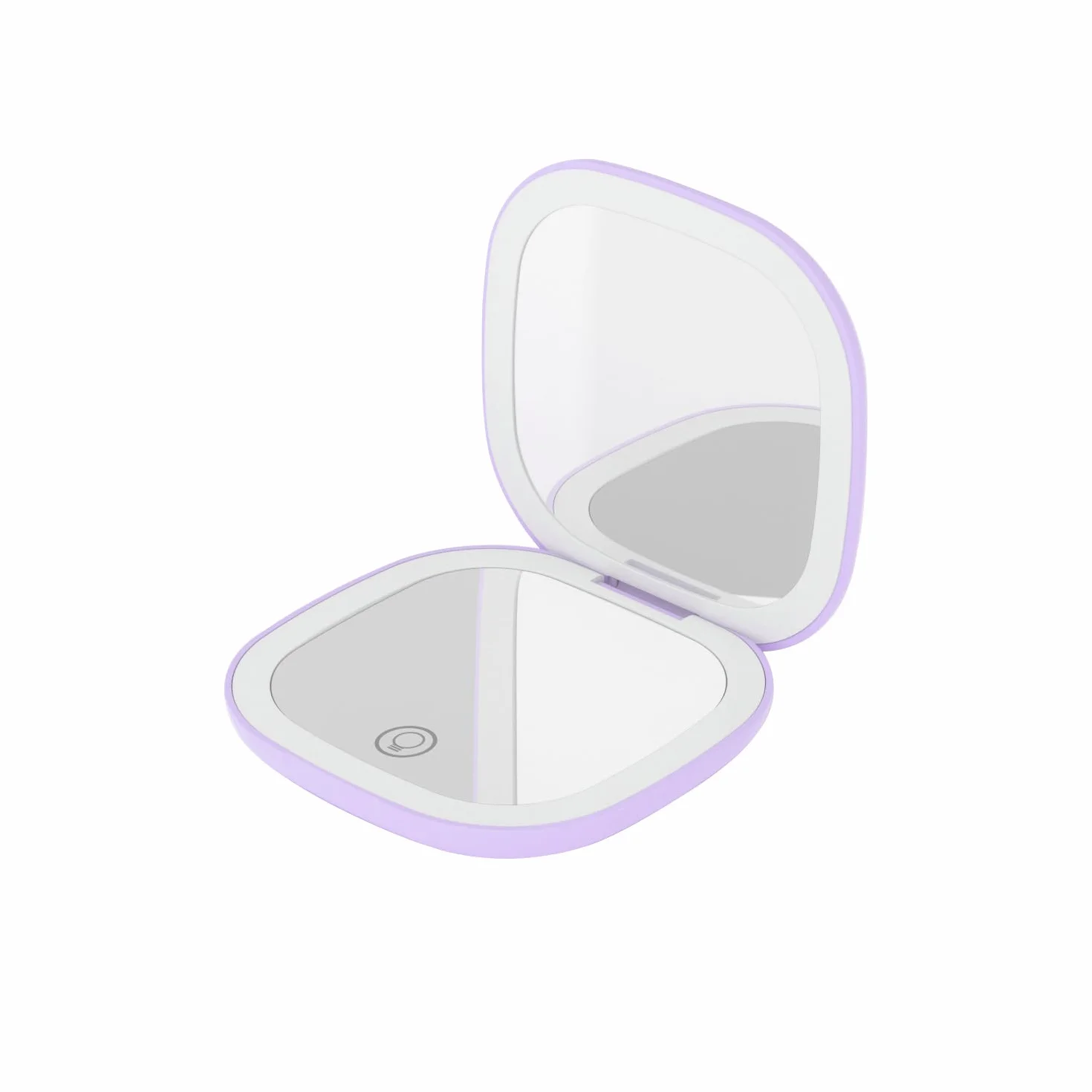 Espejo de Maquillaje Compacto con Luz LED 5X Recargable USB-C 3 Modos de Color Brillo Regulable Táctil