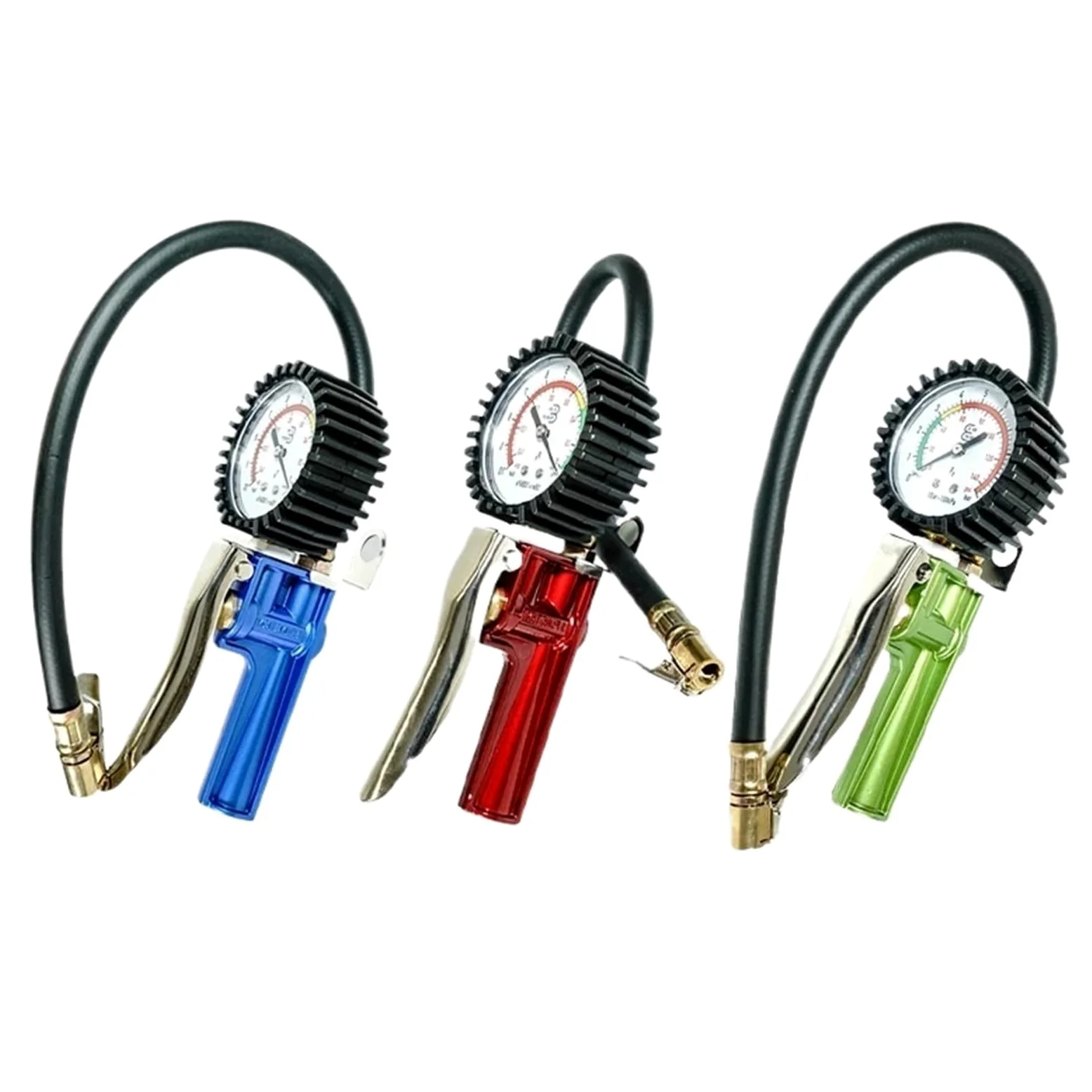 Sensor de Presión de Neumáticos Manómetro mecánico para inflar neumáticos con indicador para Motocicletas, Coches, Camiones y SUV | C